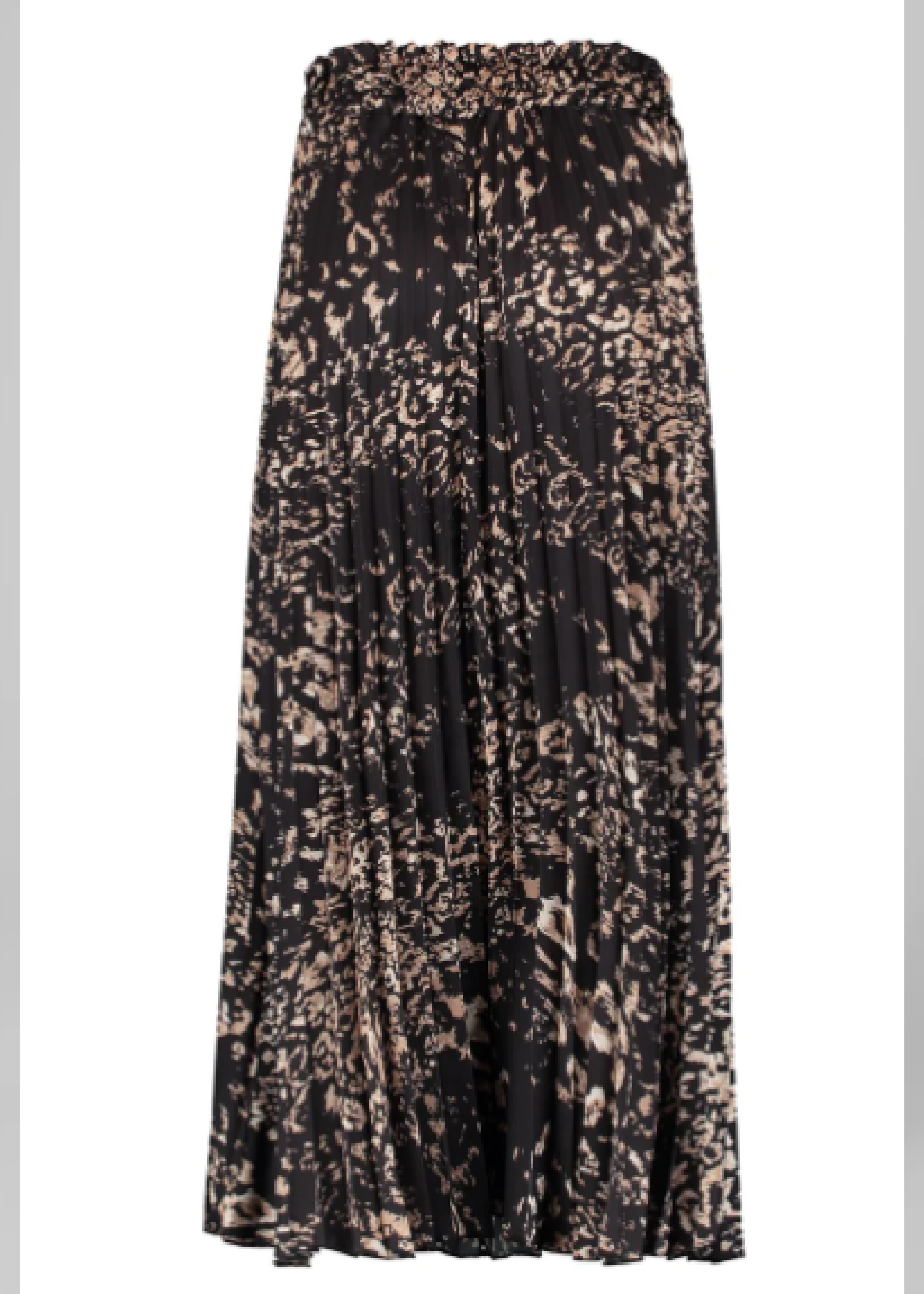 Laira Black Pleated Midi Skirt
