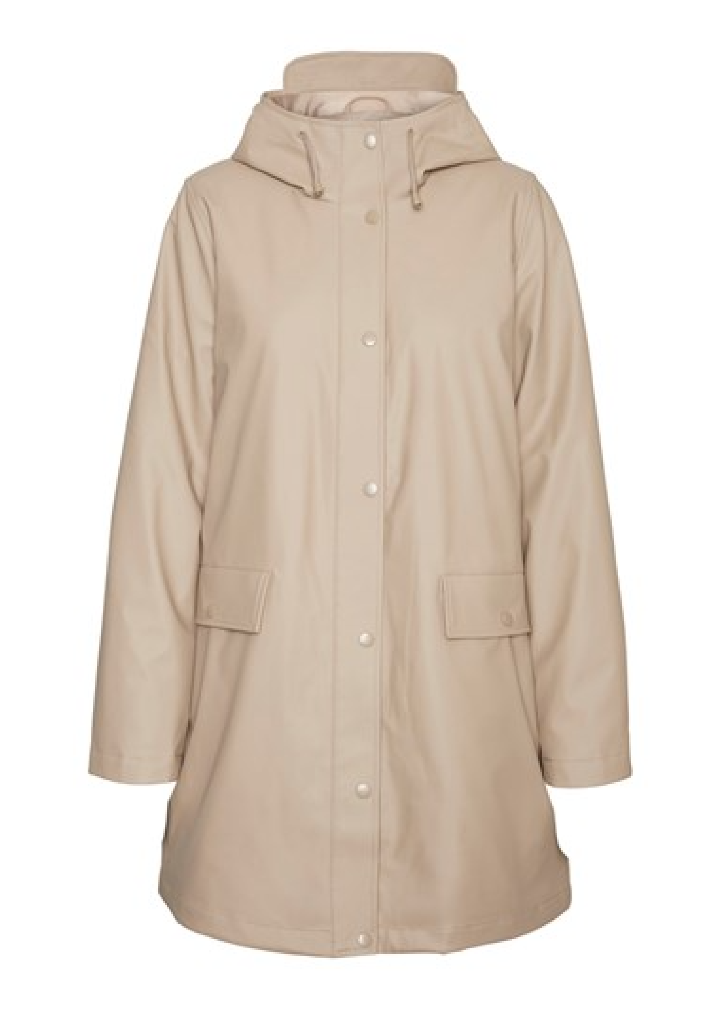 Asta Silver Mink Long Rain Jacket