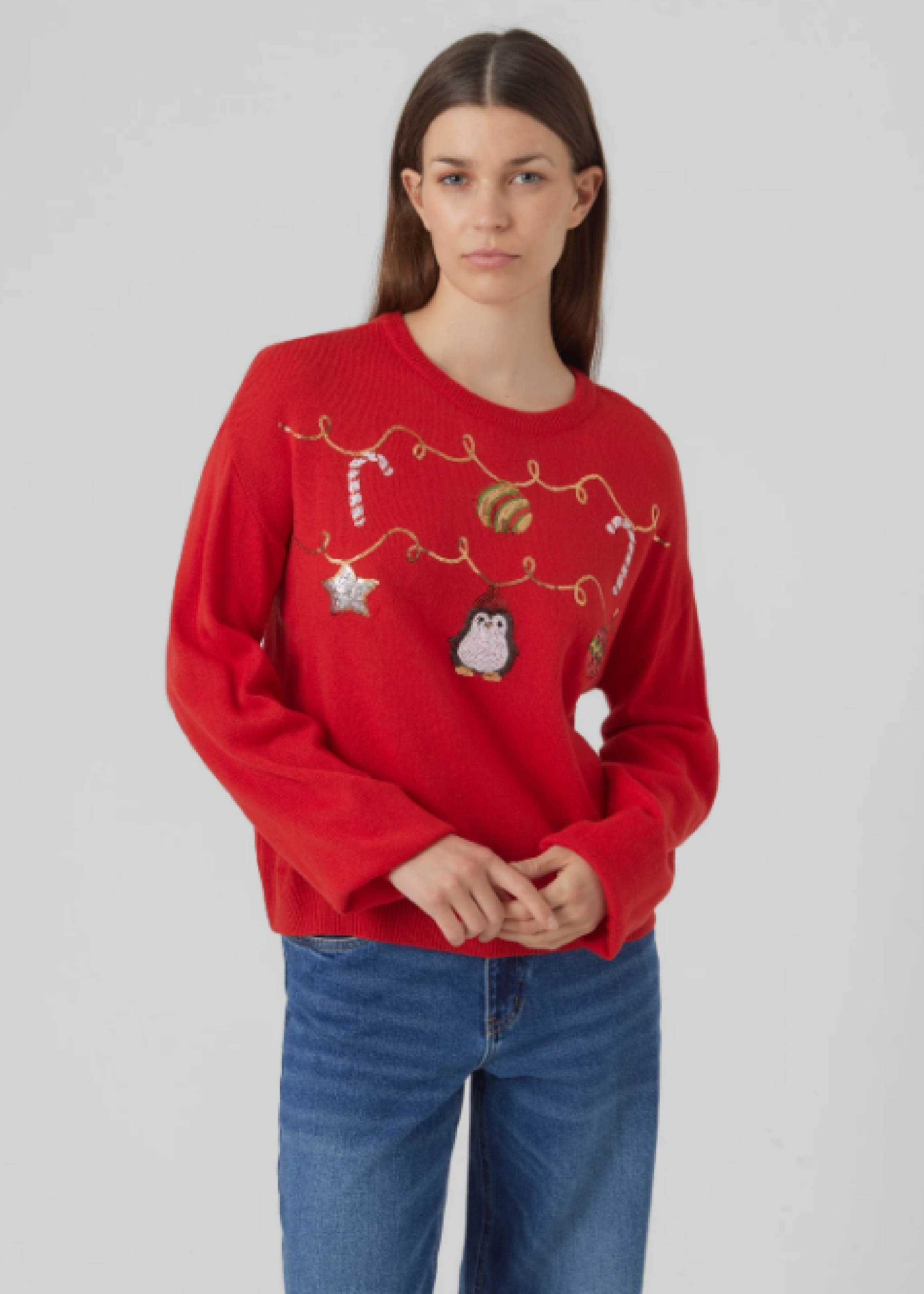 Garland Red Xmas Artwork Jumper