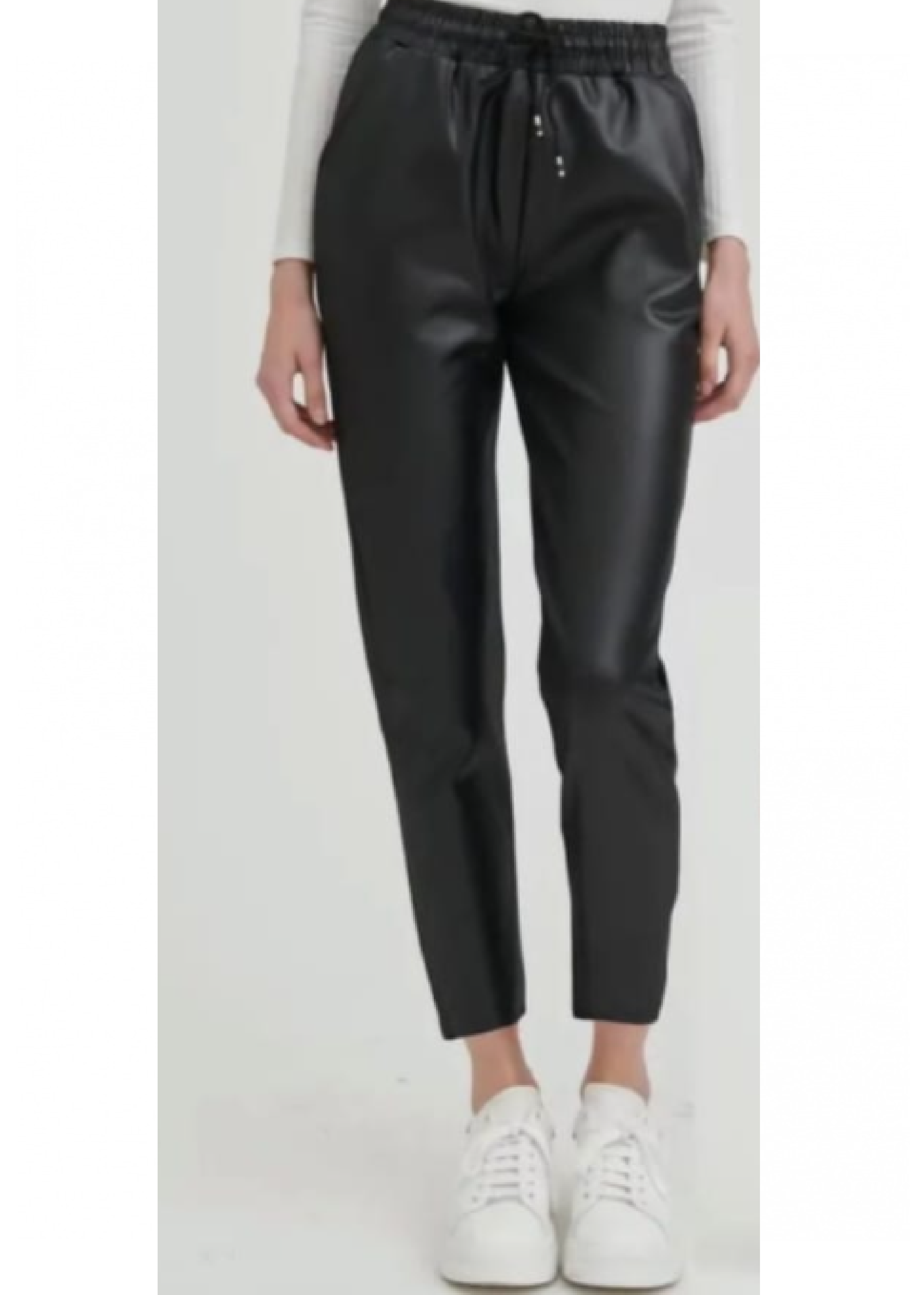 Majella Black High Wasted Coated Trousers