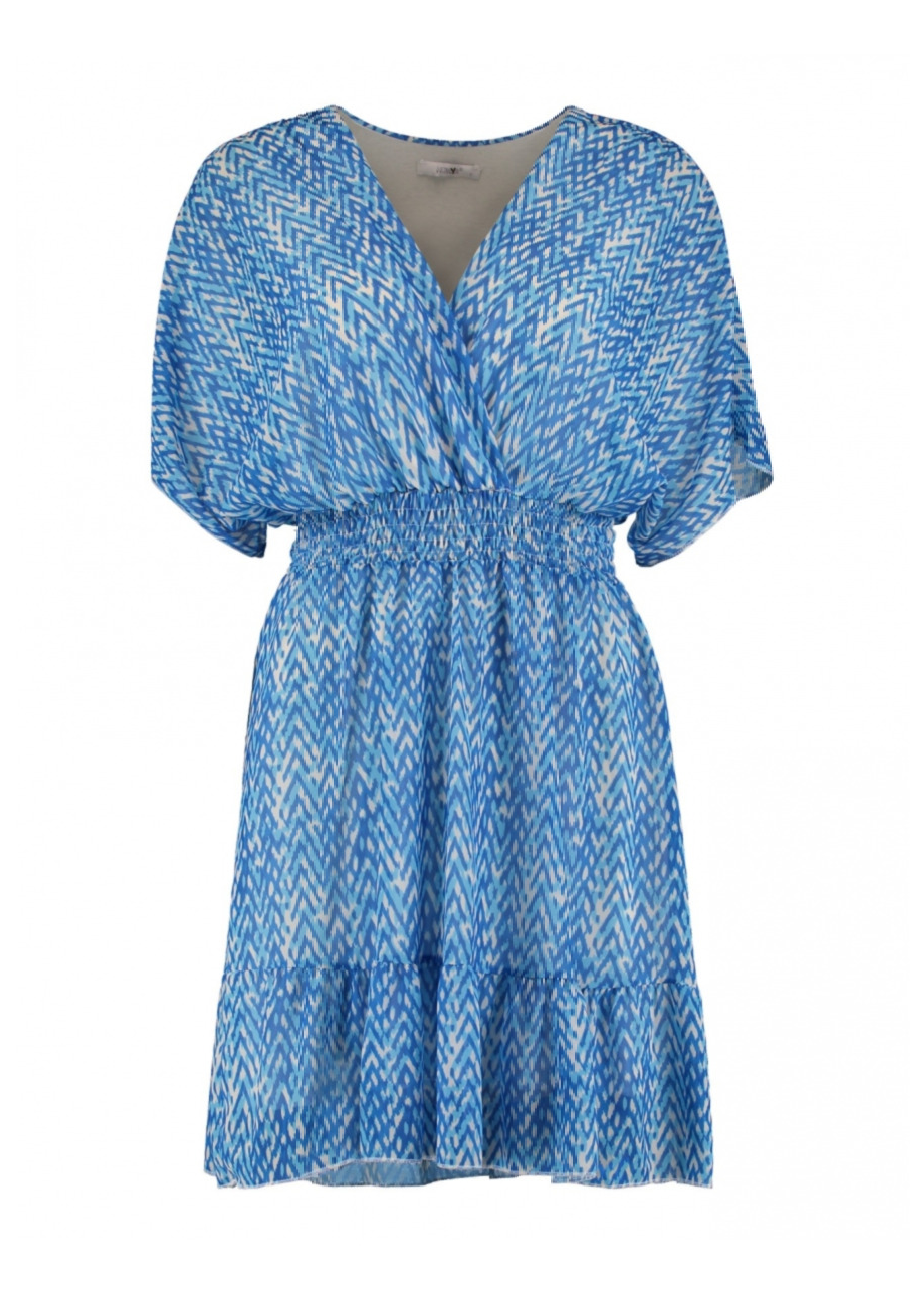 Eve Summer Blue Wrap Mini Dress