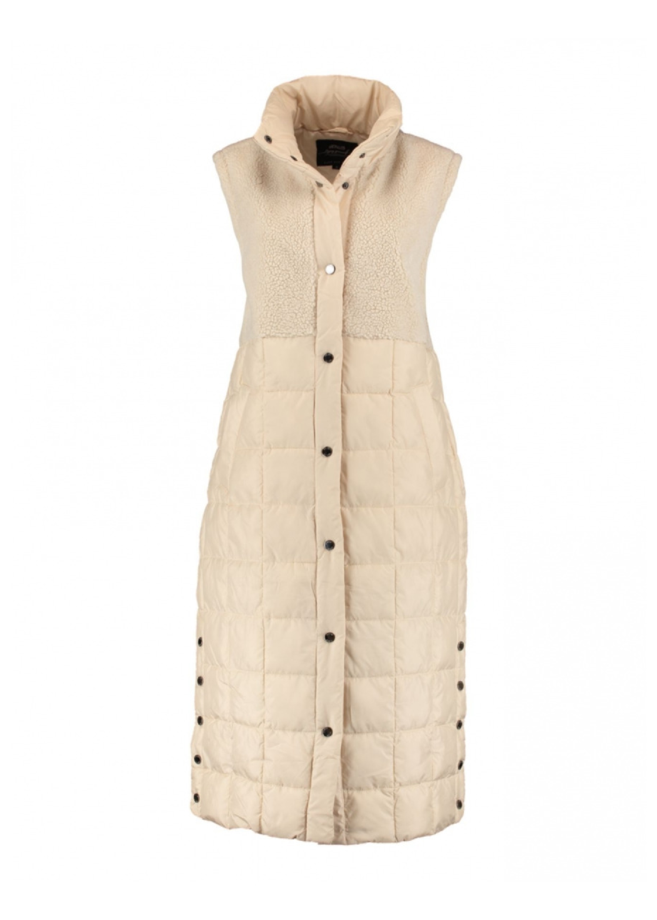 Molly Beige Teddy Quilted Gilet
