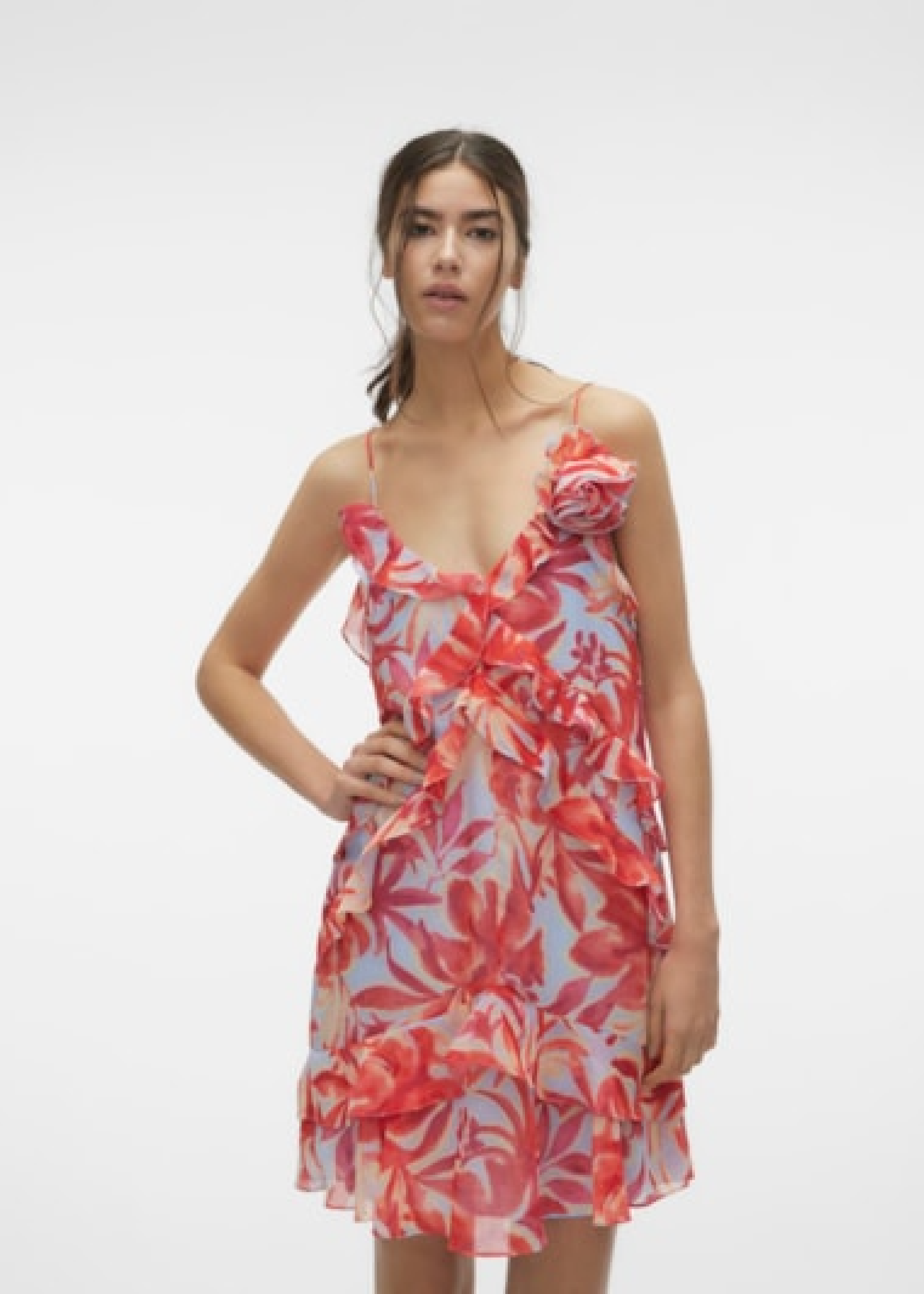 Marie Pink Frilled Cami Mini Dress