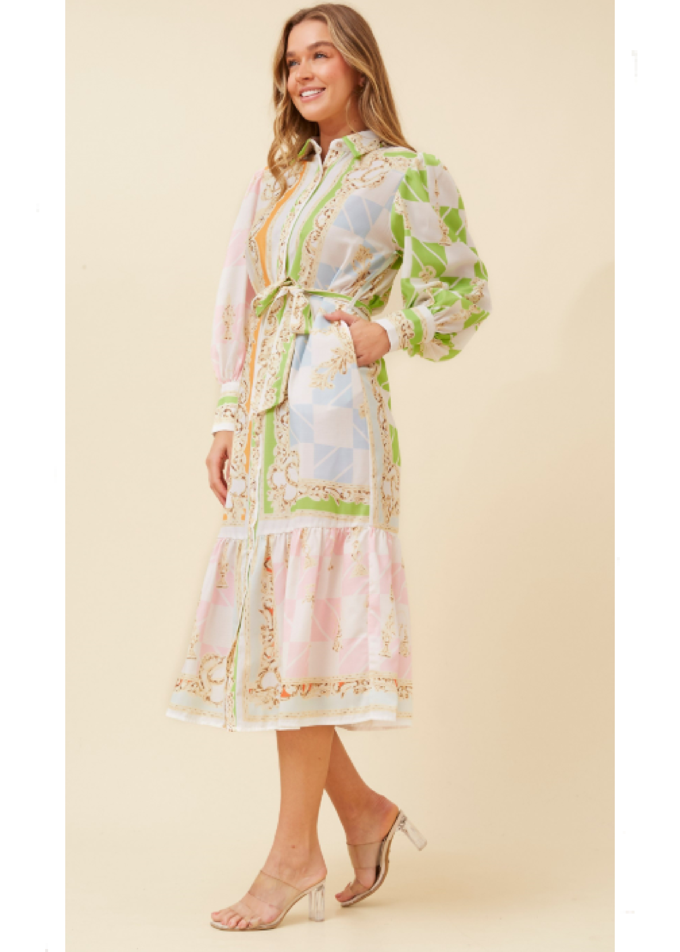 Collette White Shirt Midi Dress