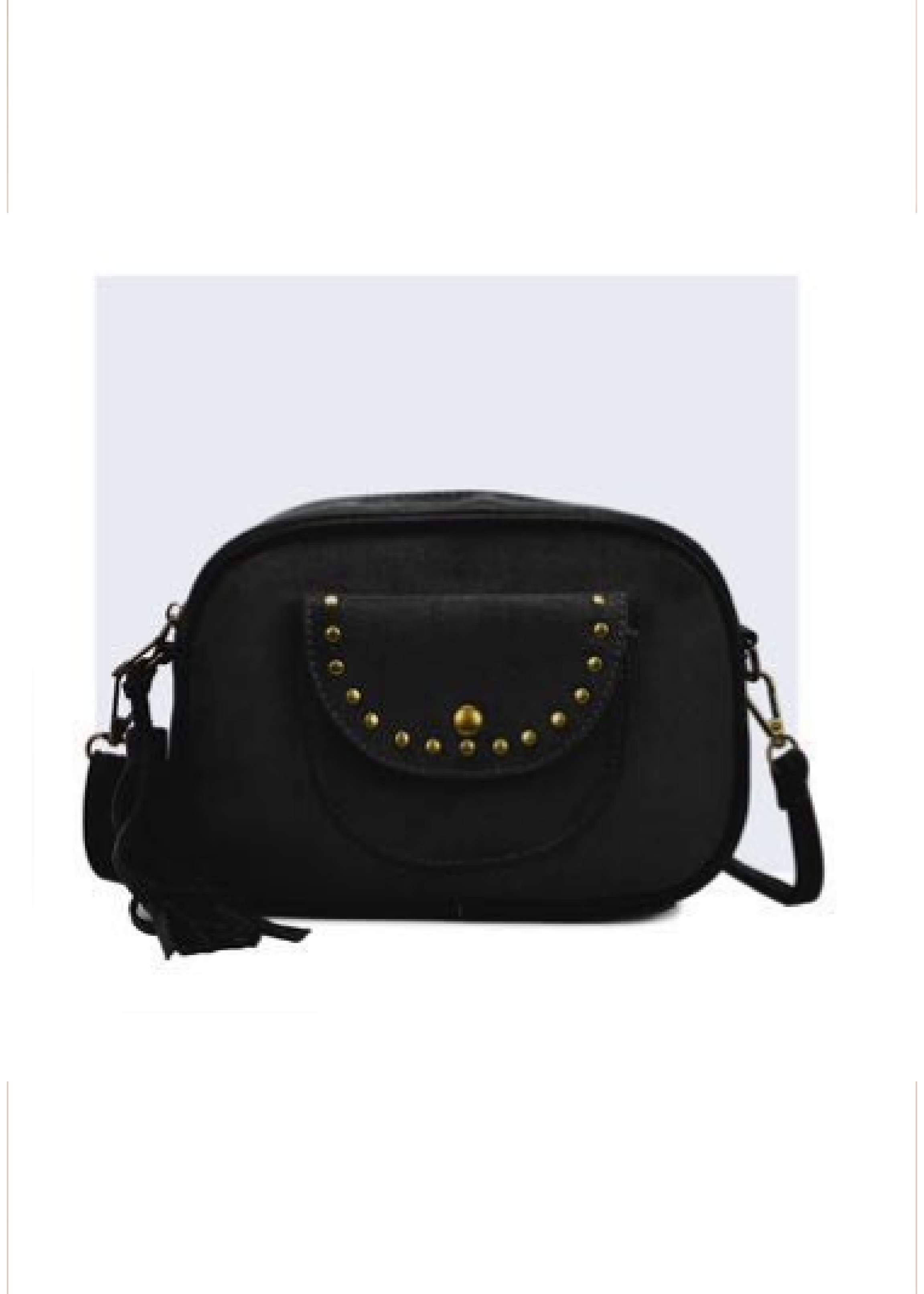 Eithne Black Suede Shoulder Bag