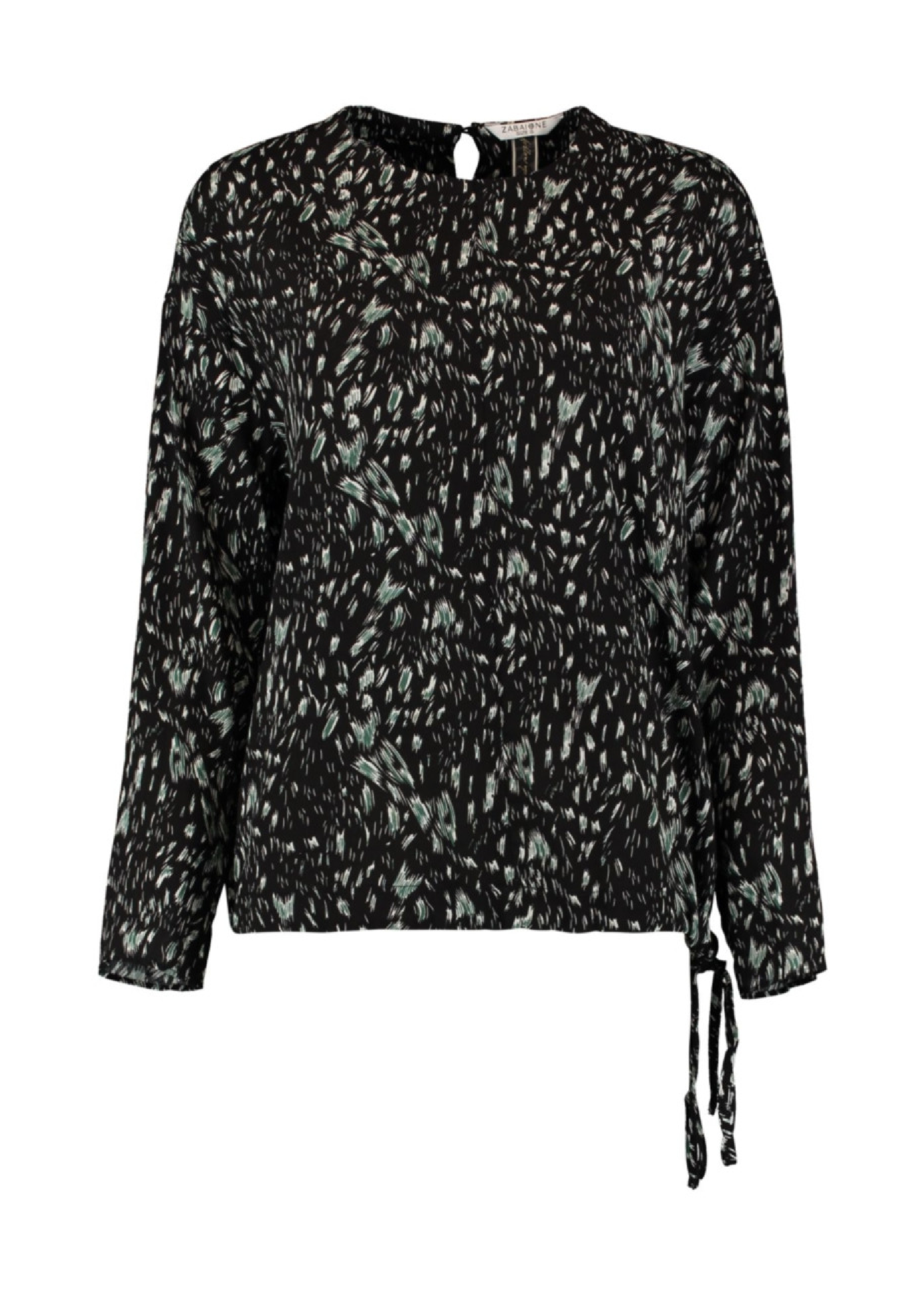 Wanja Black Patterned Blouse