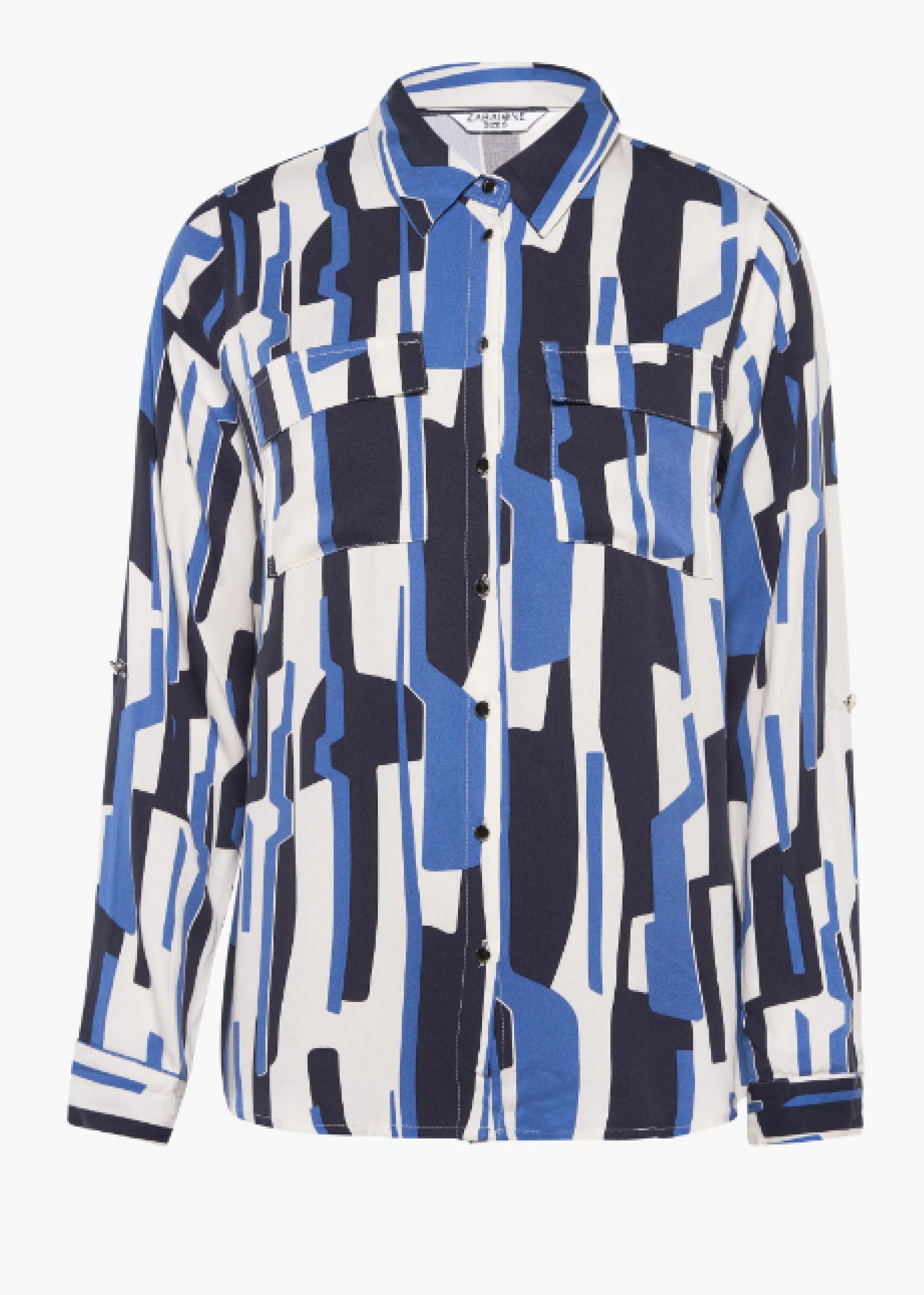 Sophine Navy Blue Patterned Shirt