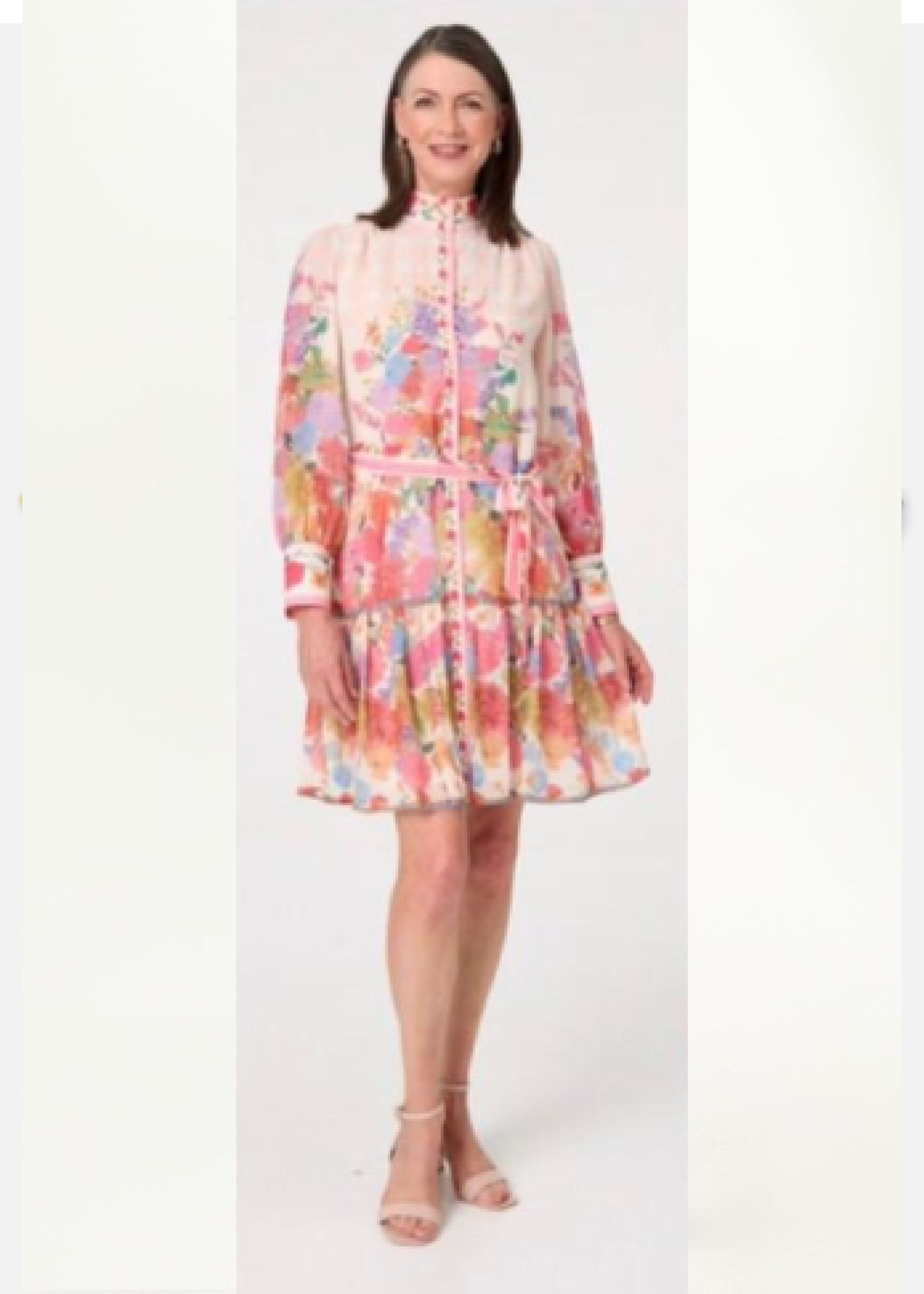 Winnie Orange Floral Print Mini Dress