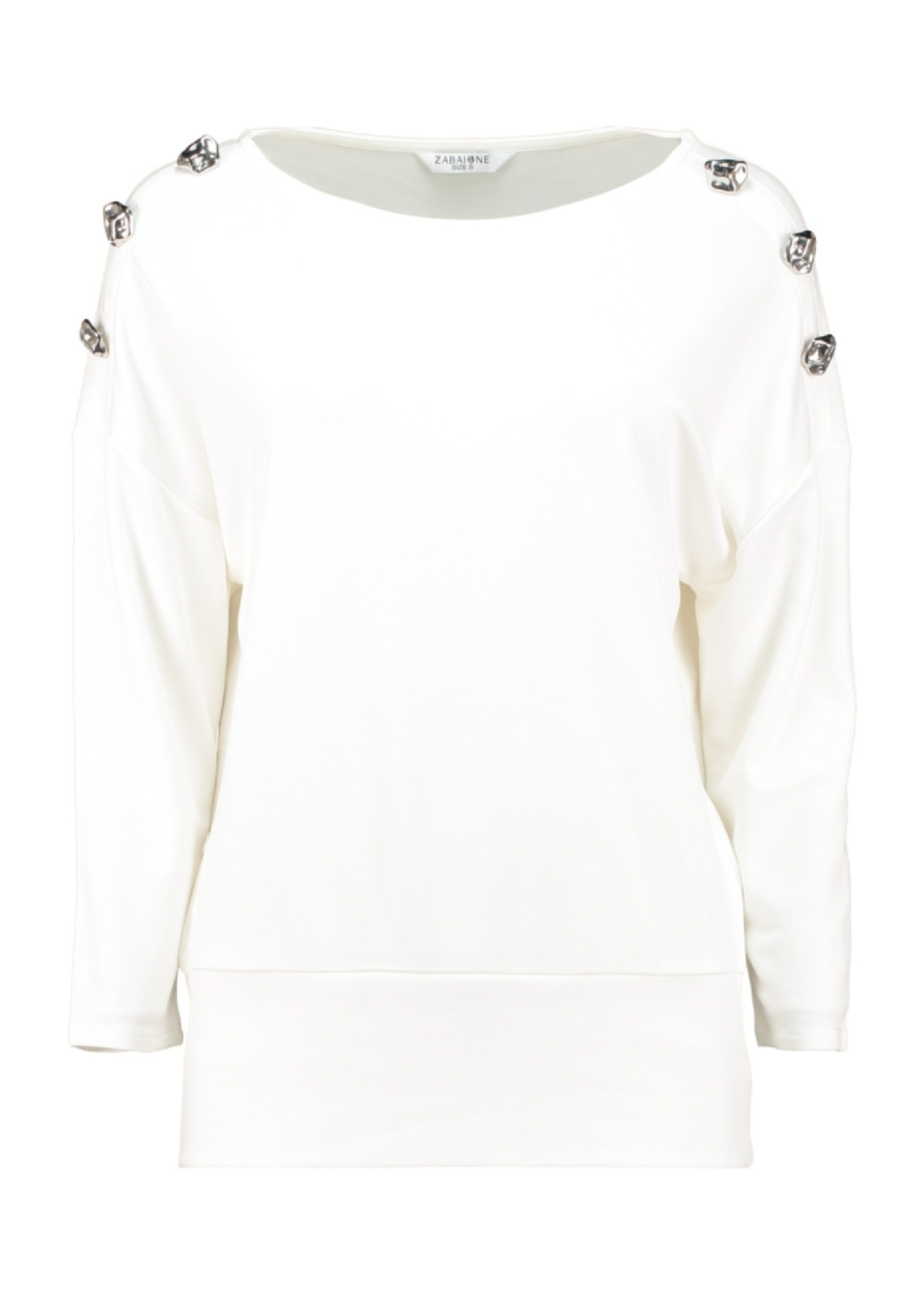 Patrizia White Button Detail Top