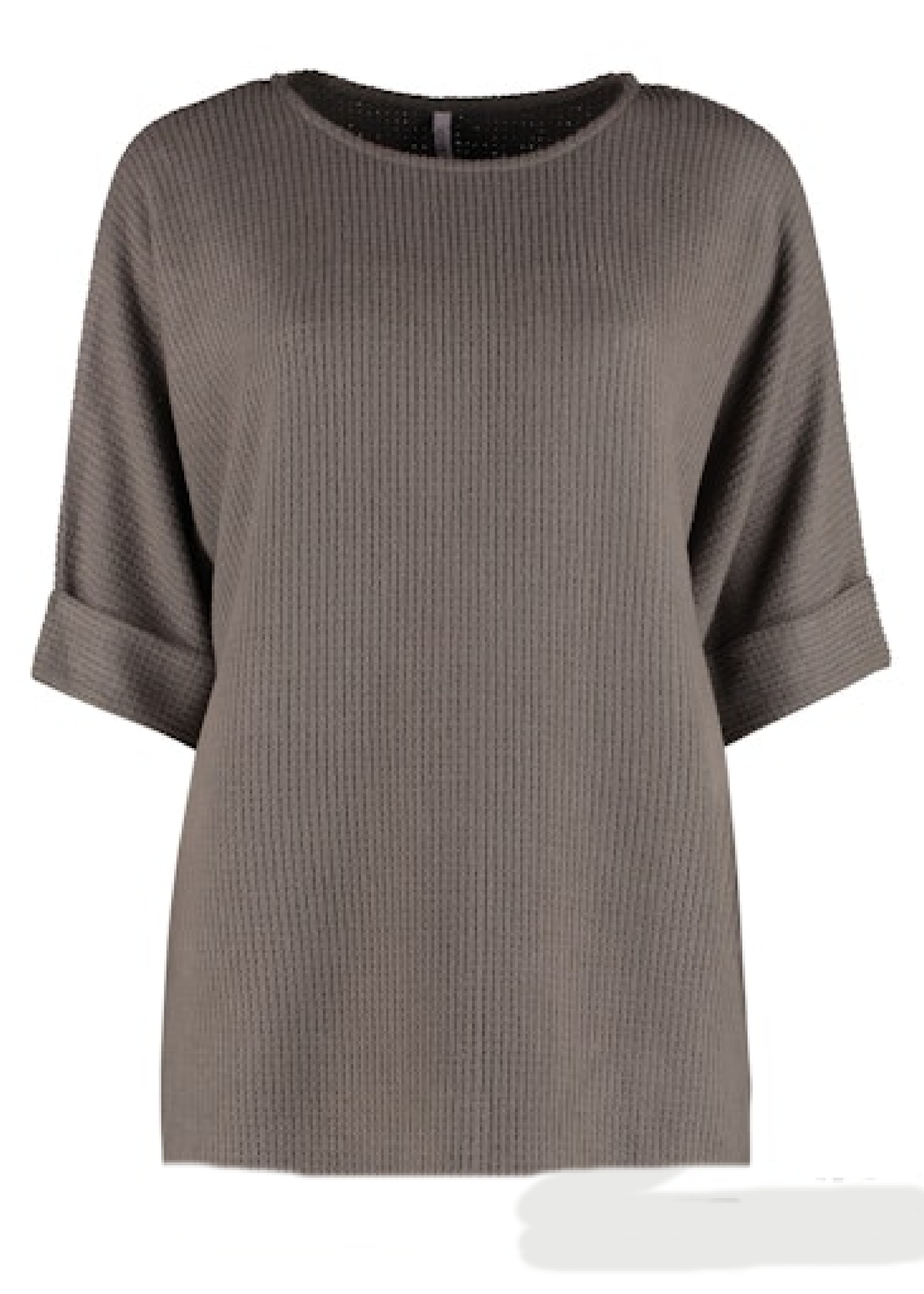 Rily Khaki Marl Longline Top