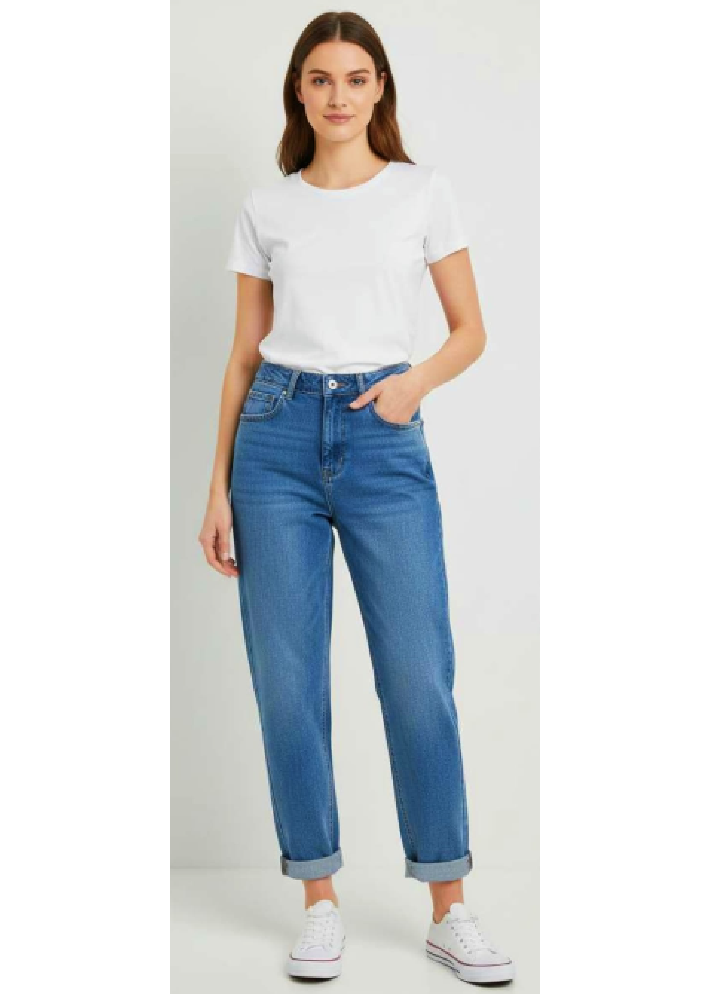 Sarah Blue High Waist Mom Jeans
