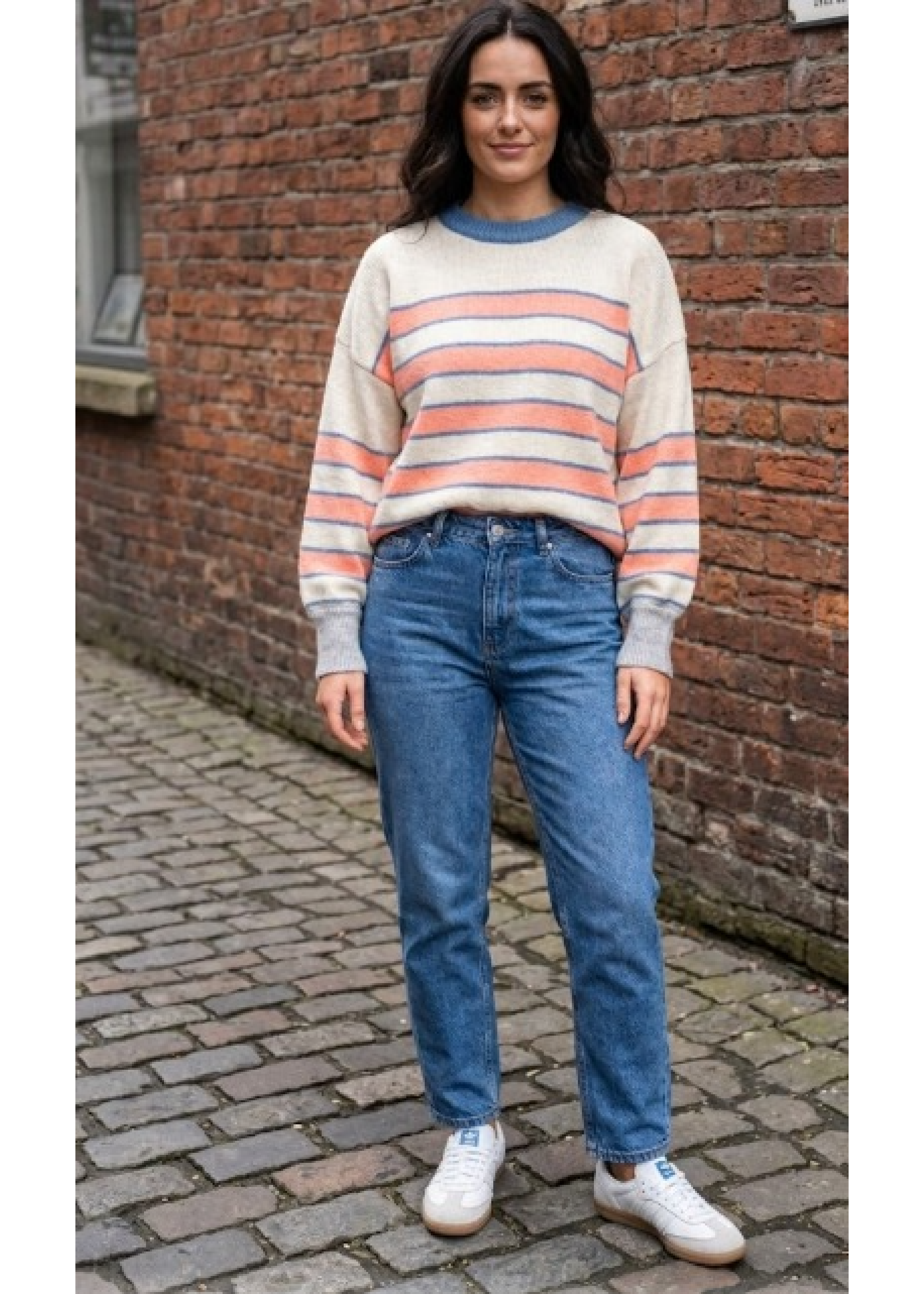 Penelope Peach Stripe Jumper