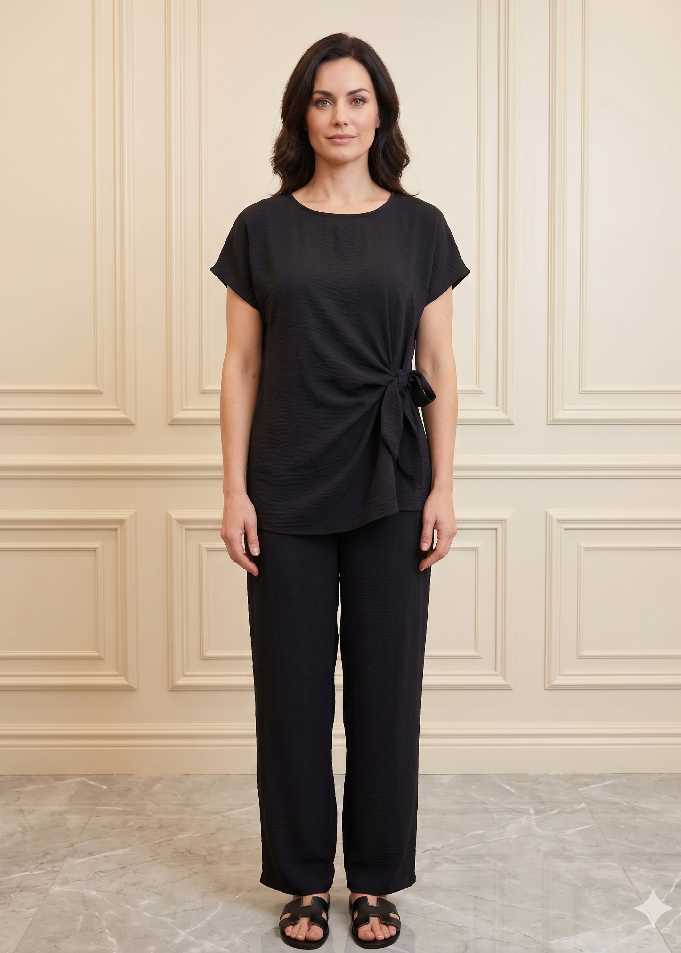 Attracta Black Side Knot Set