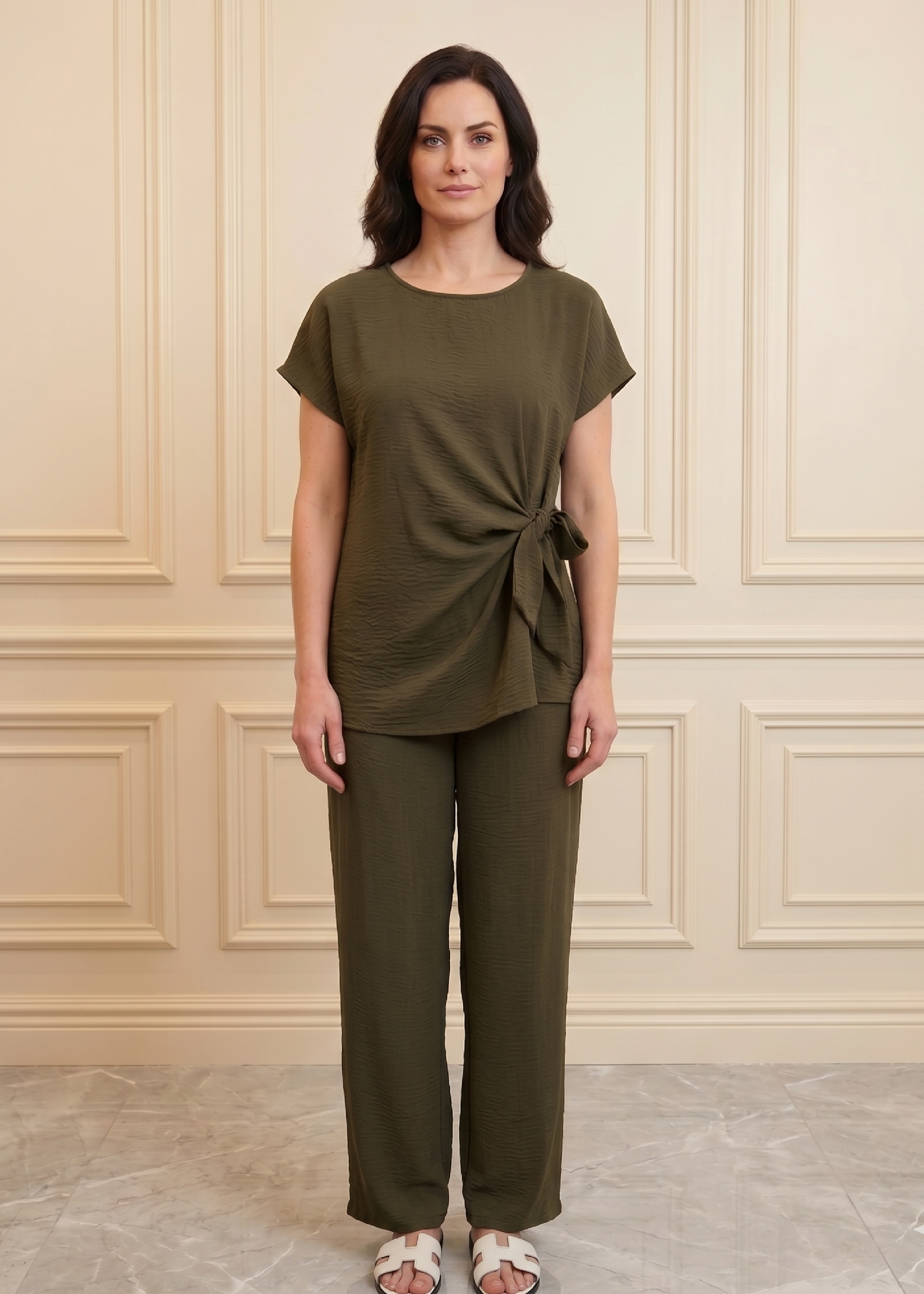 Attracta Khaki Side Knot Set