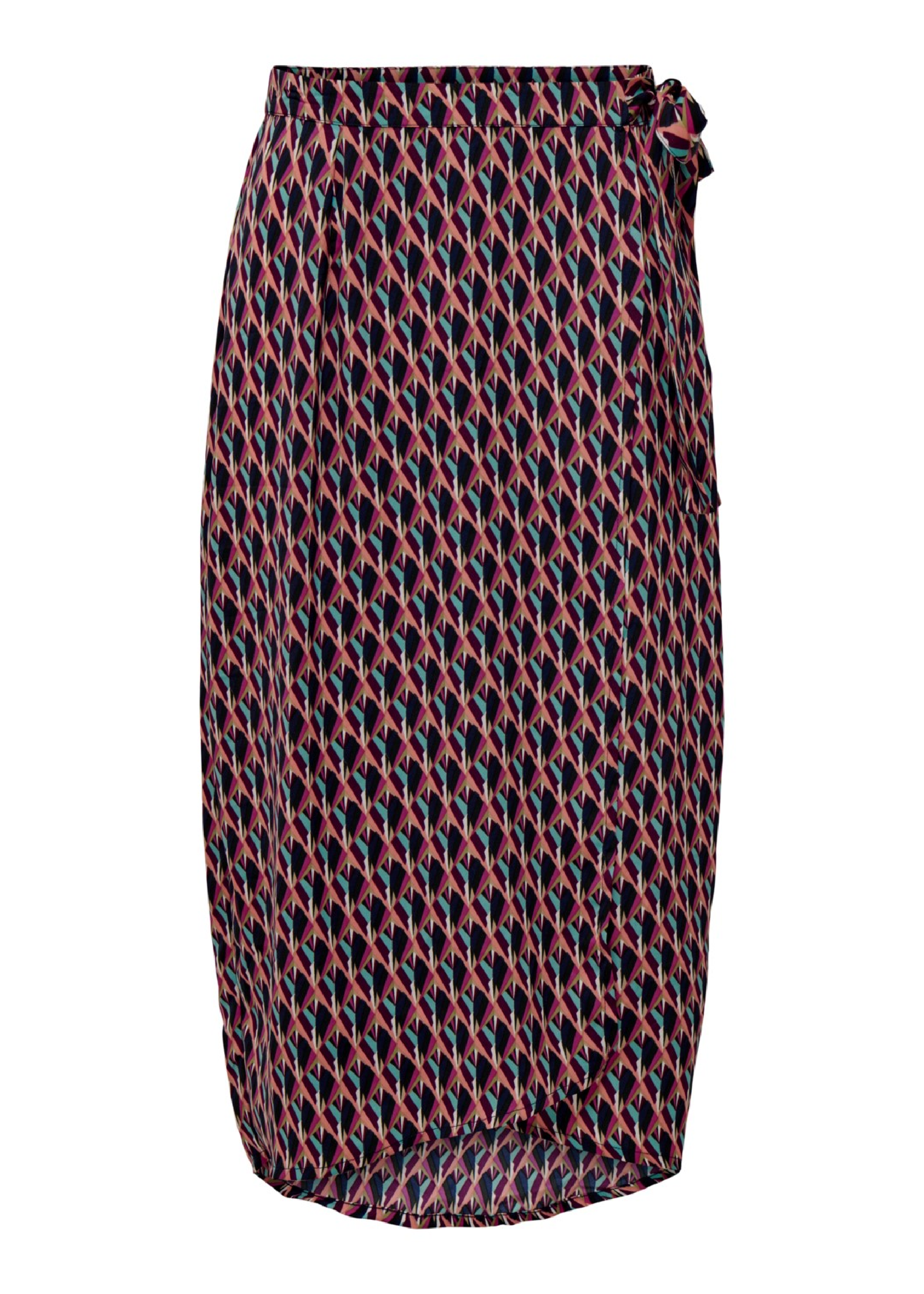 Jenny Red Violet Graphic Wrap Midi Skirt