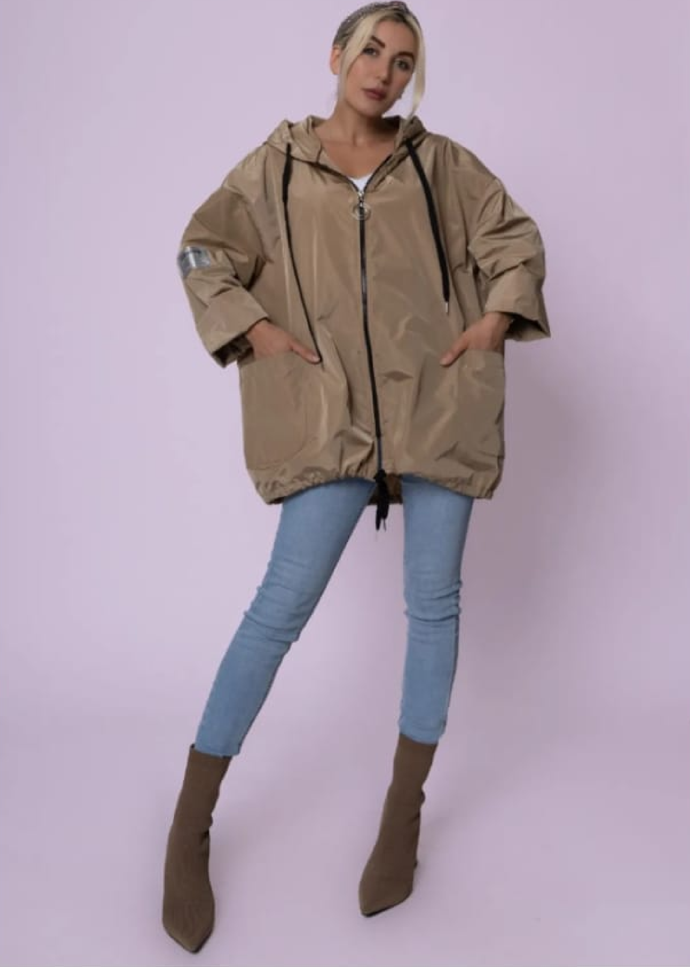 Missy Camel Rain Jacket