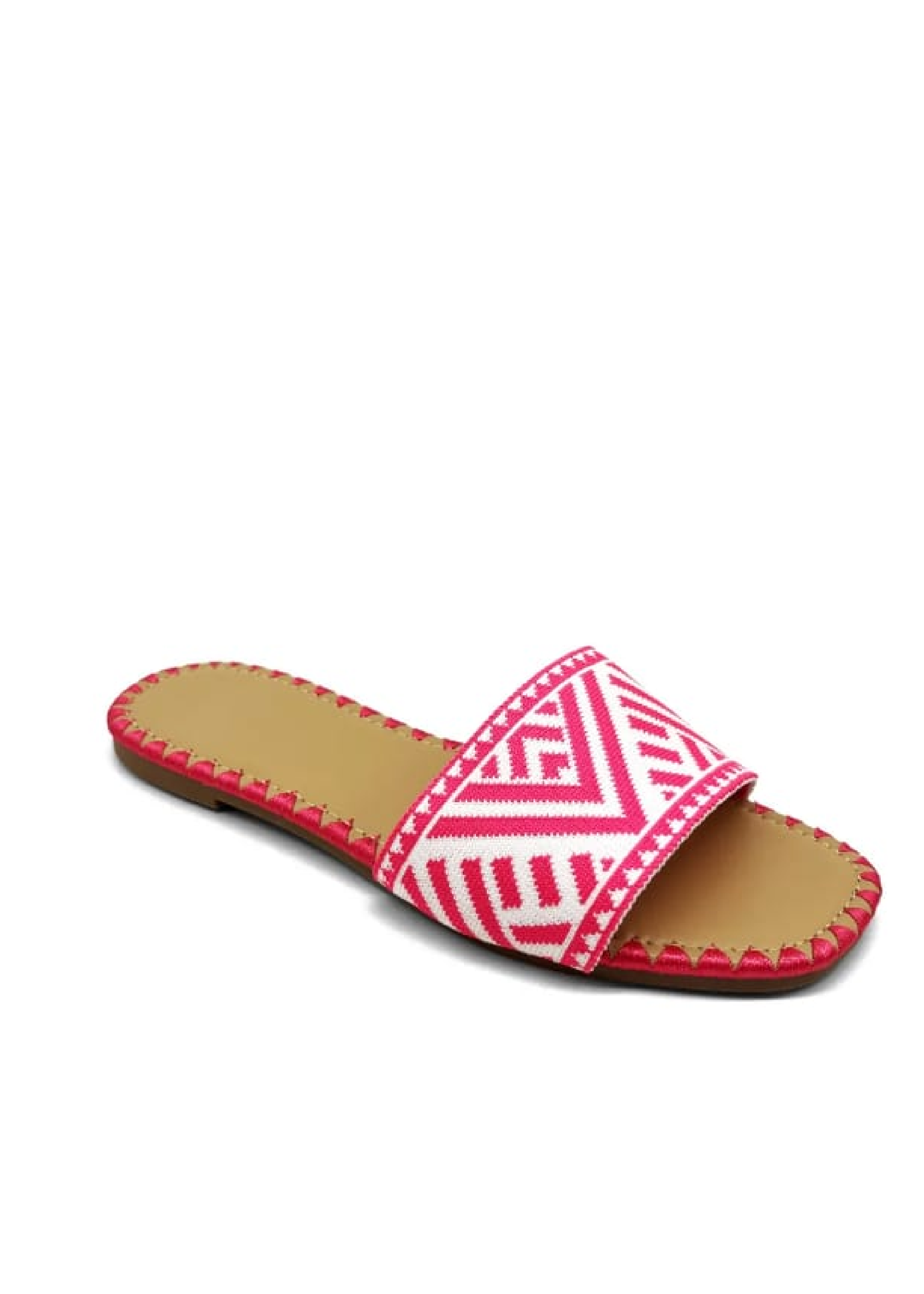 Helena Fuchsia Embroidered Sliders