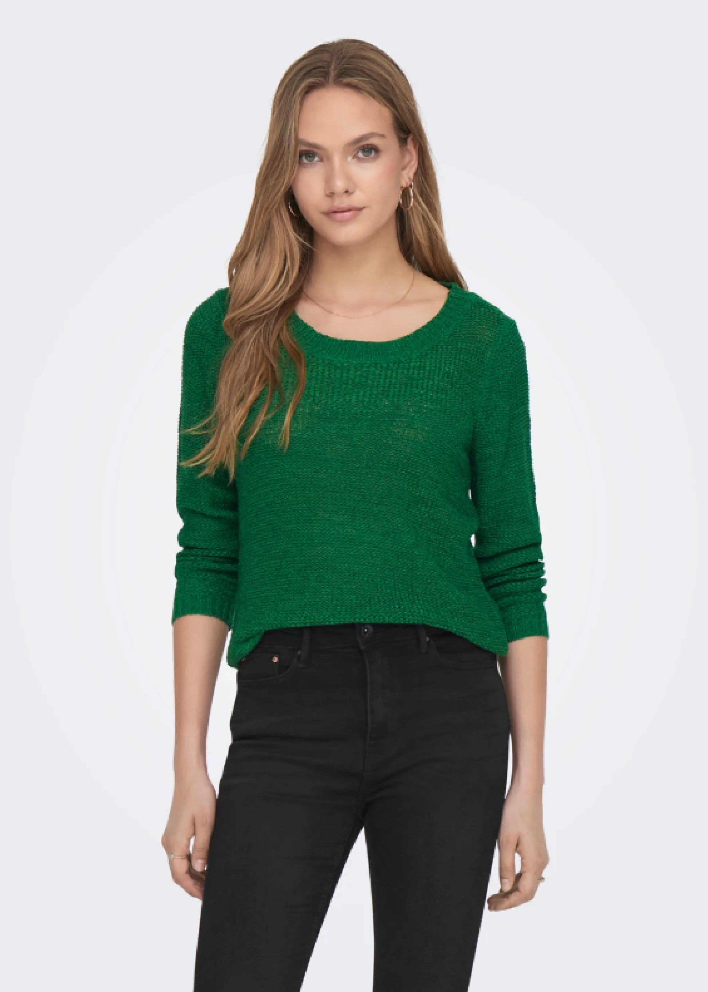 Geena Abundant Green Textured Pullover
