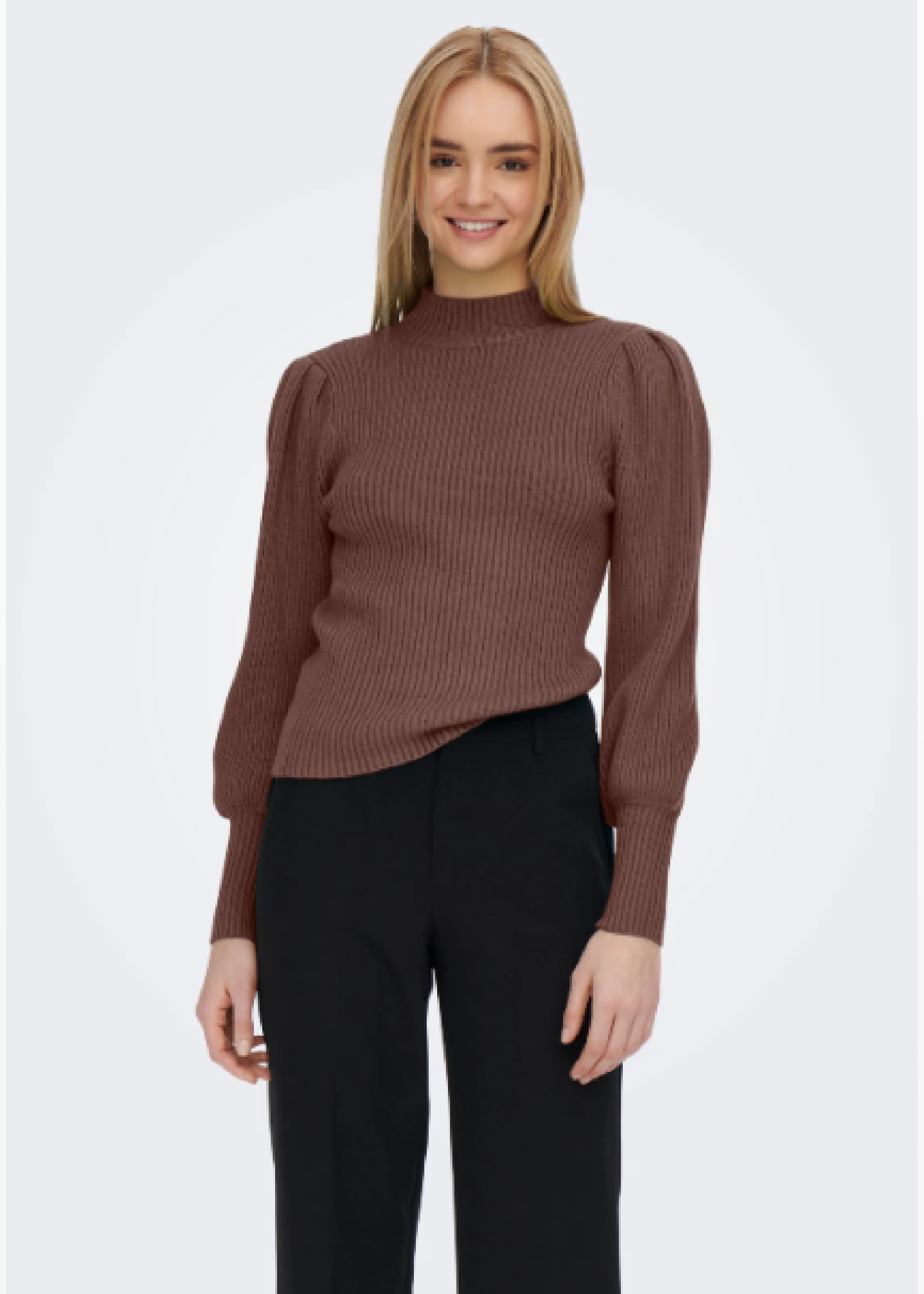 Katia Chestnut Brown High Neck Pullover