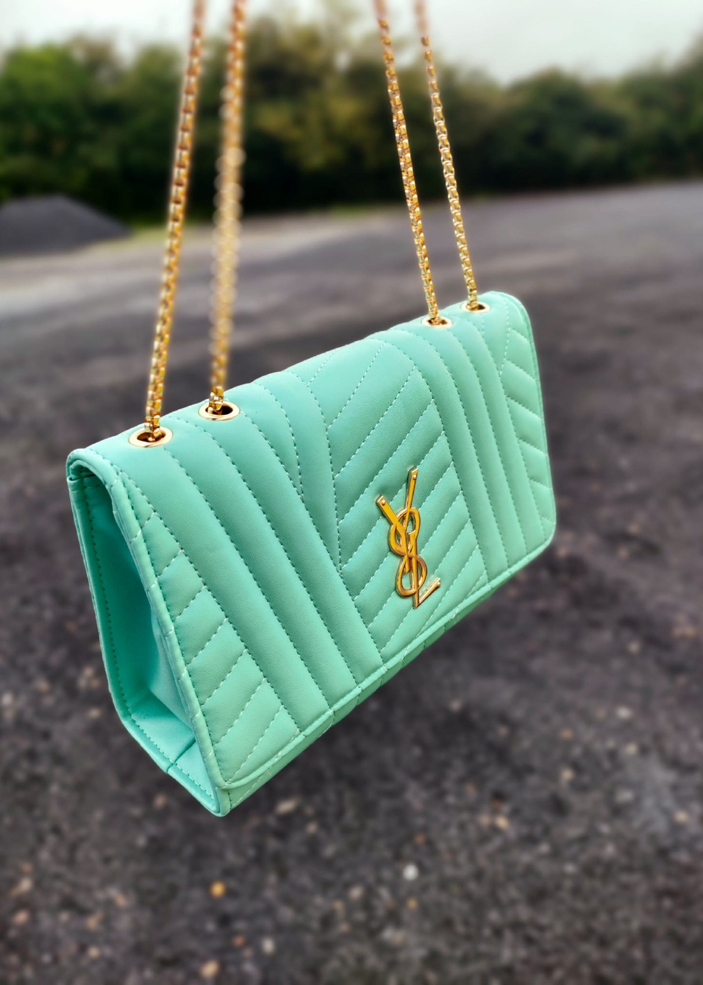Sia Mint Quilted Bag