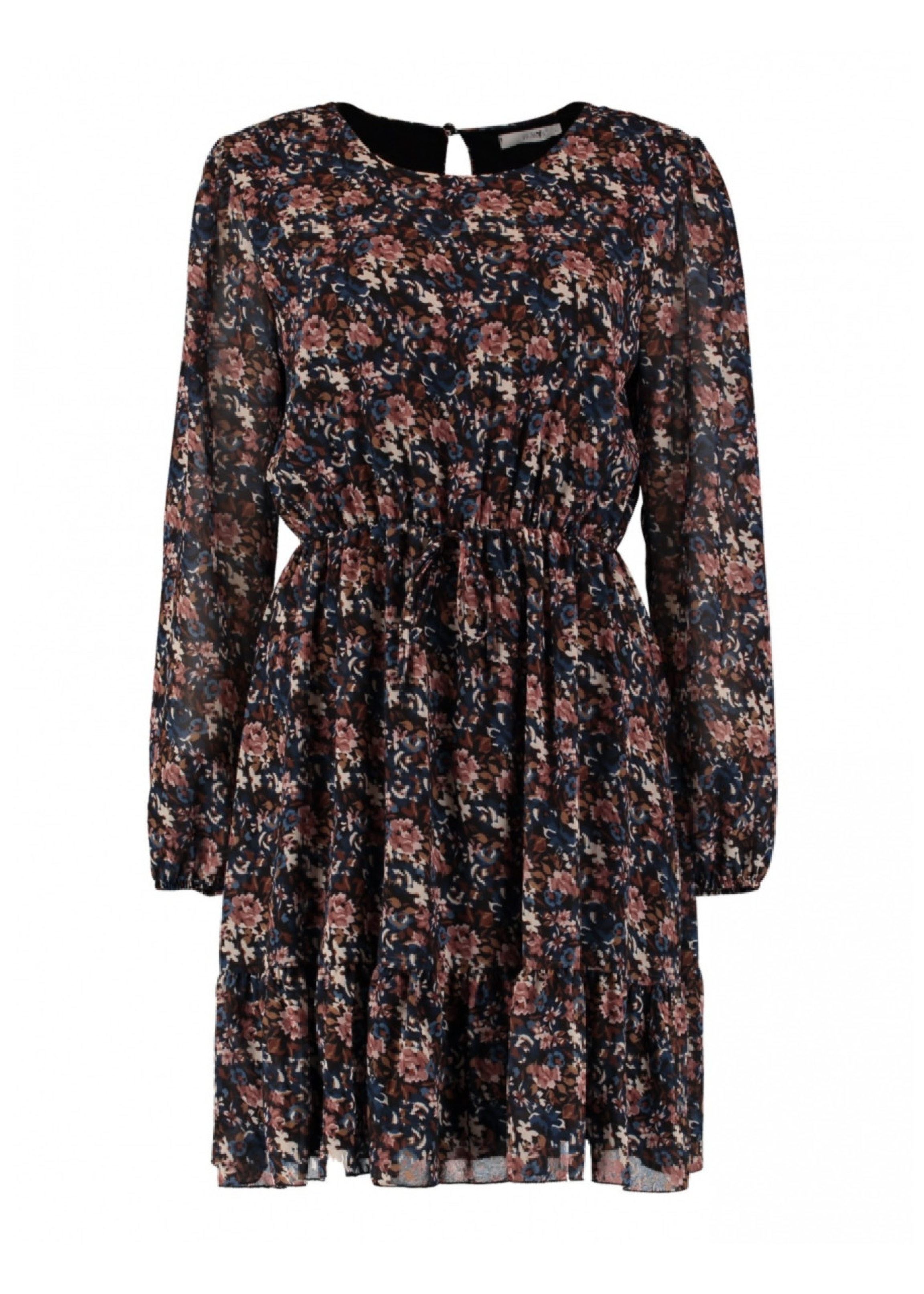Zena Black Floral Print Mini Dress