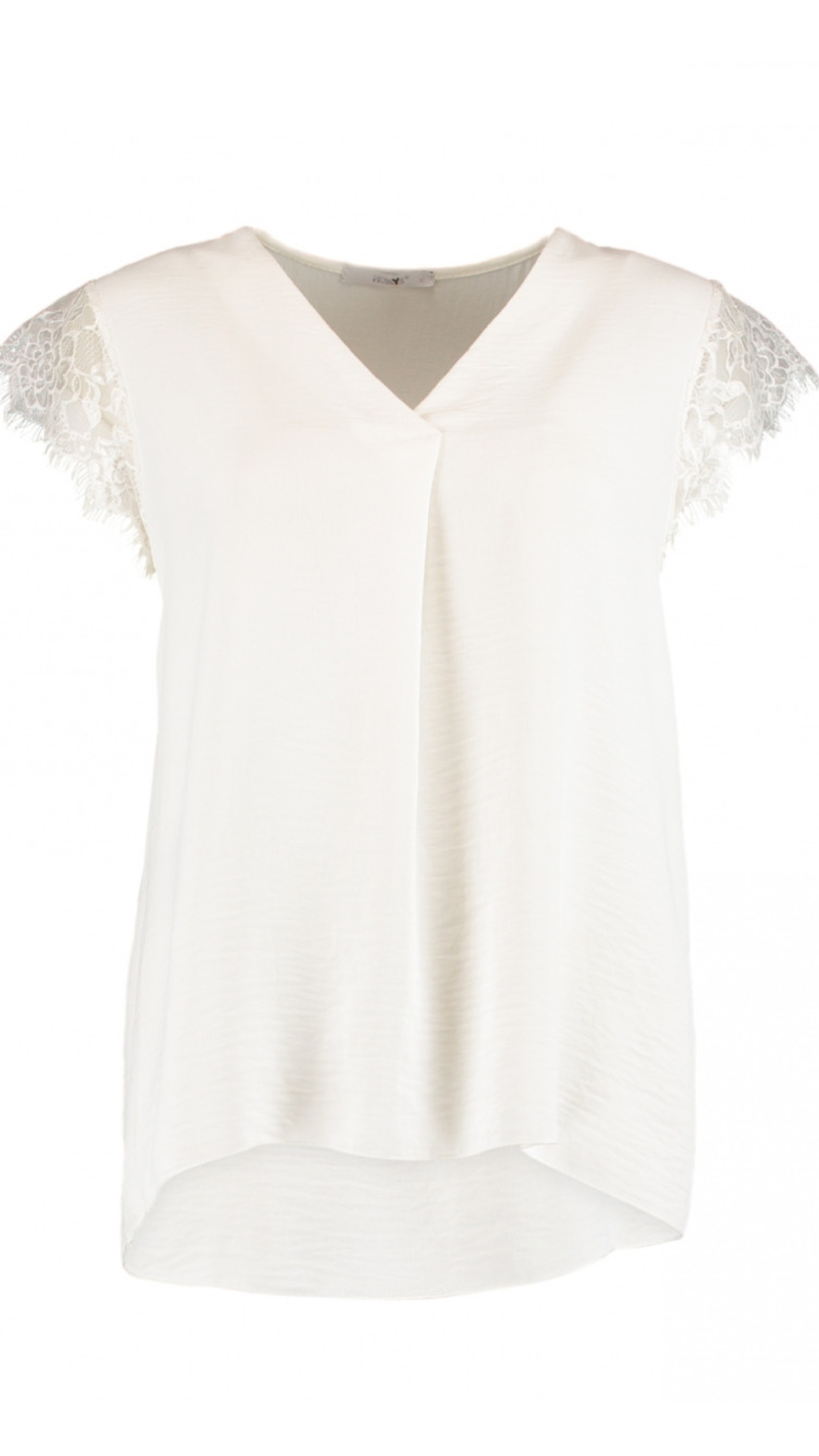 Marie White Lace Sleeve Top