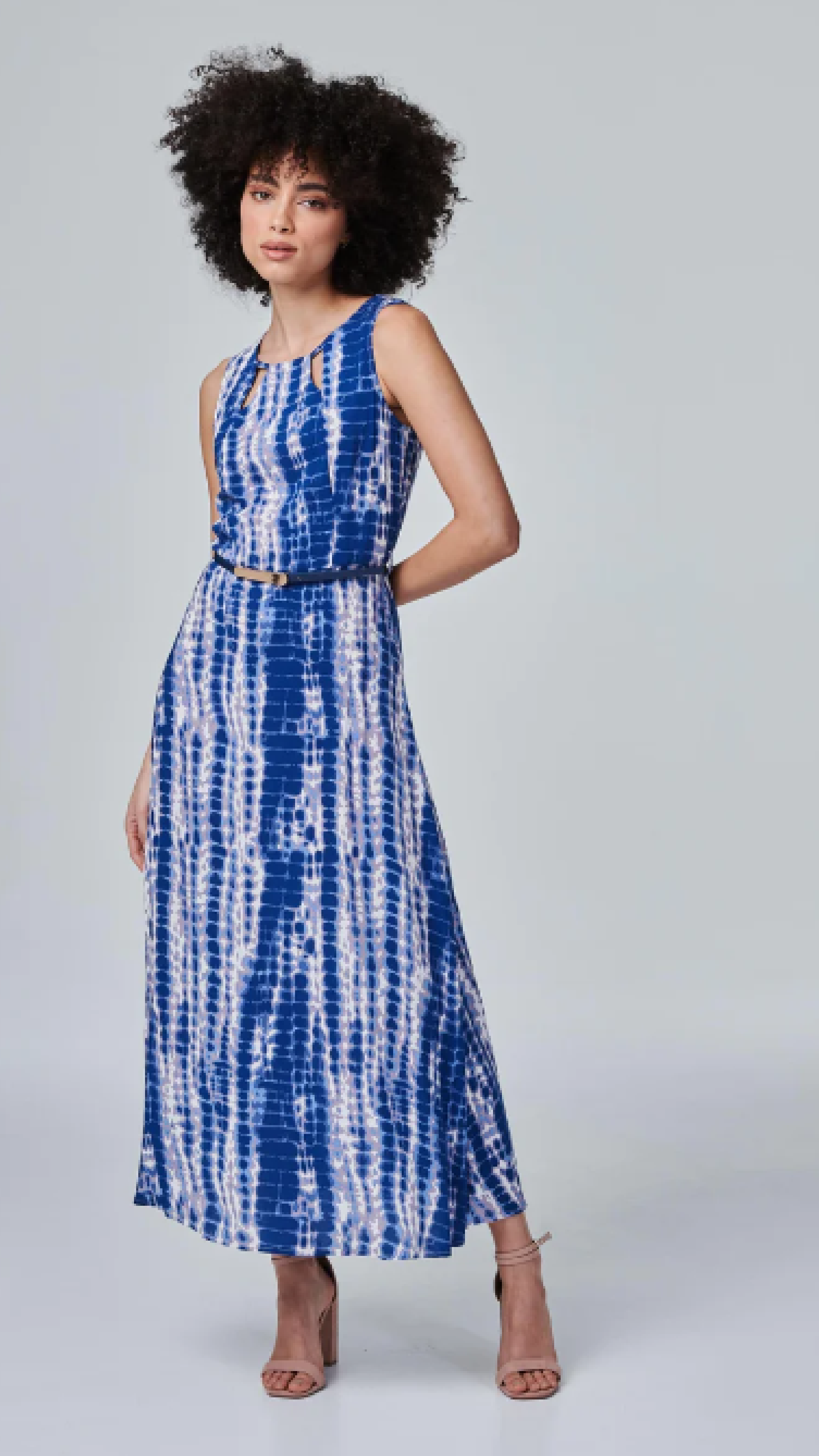 Etain Blue Tie Dye Maxi Dress