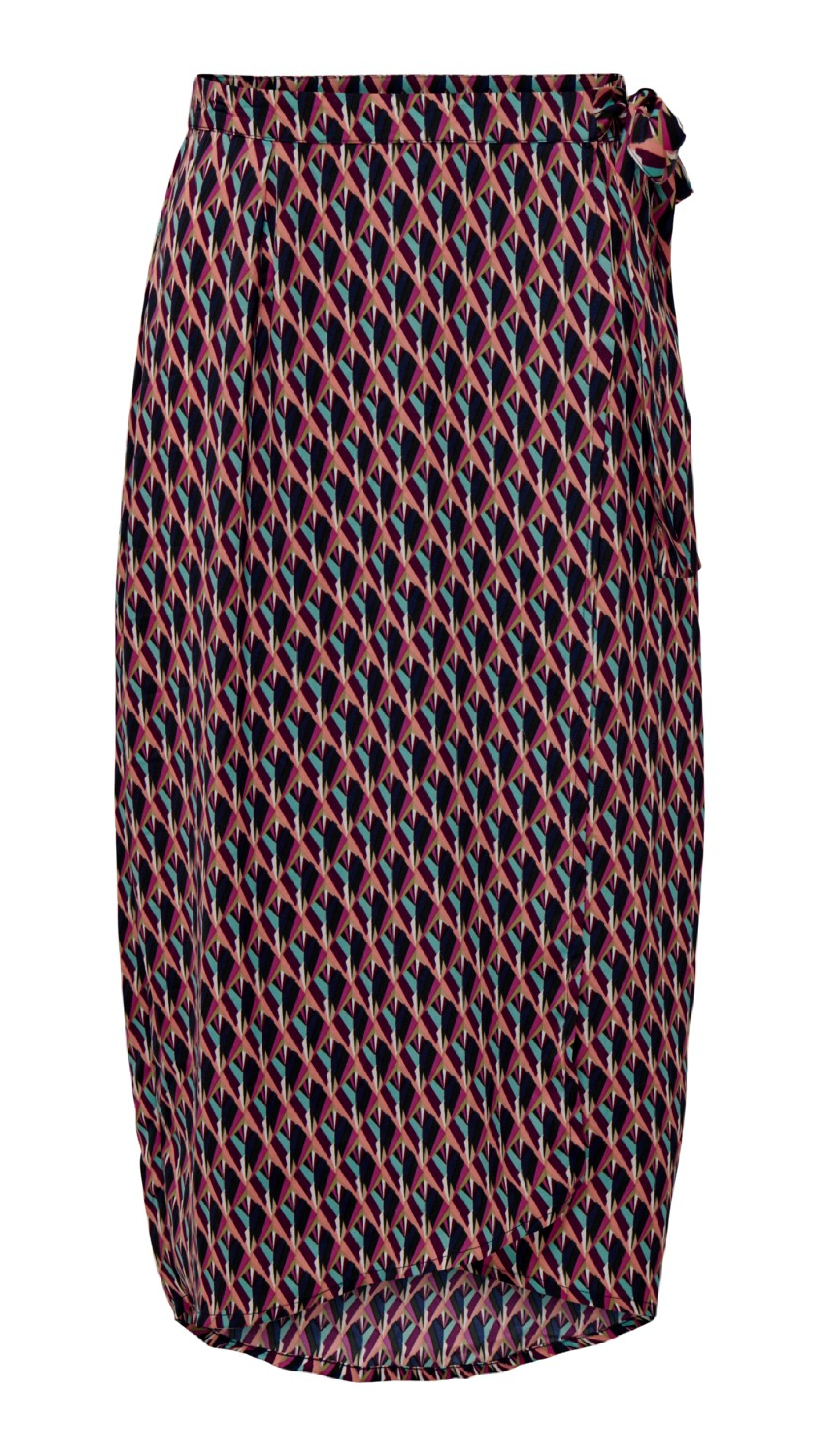 Jenny Red Violet Graphic Wrap Midi Skirt