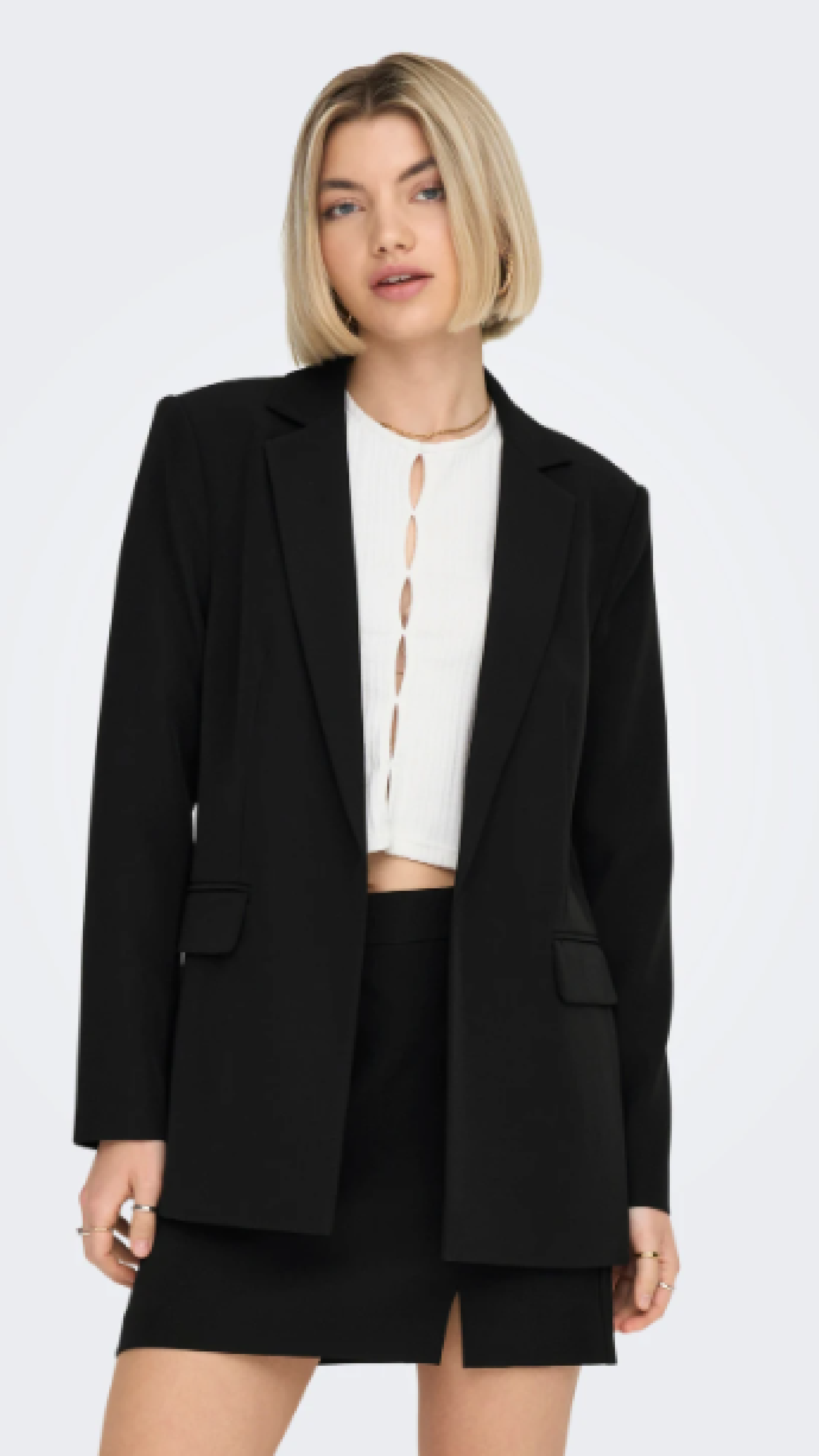 Elly Black Loose Fit Blazer