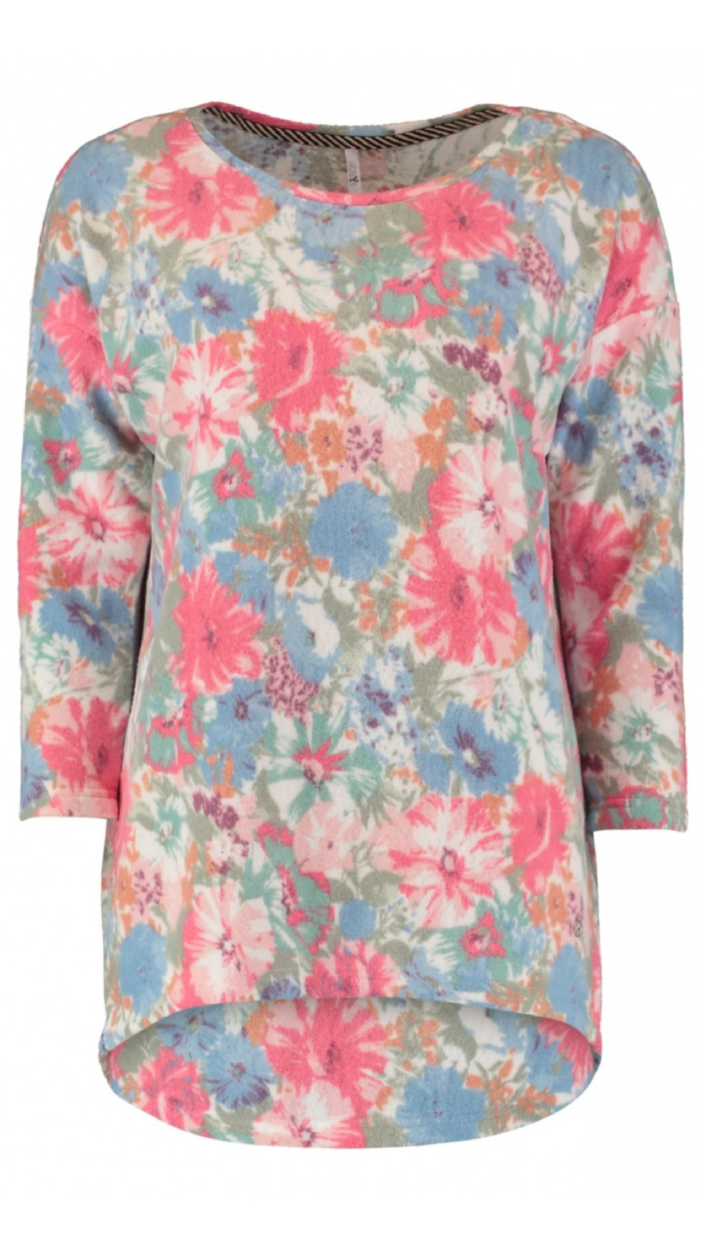 Mia Offwhite Floral Knit Top