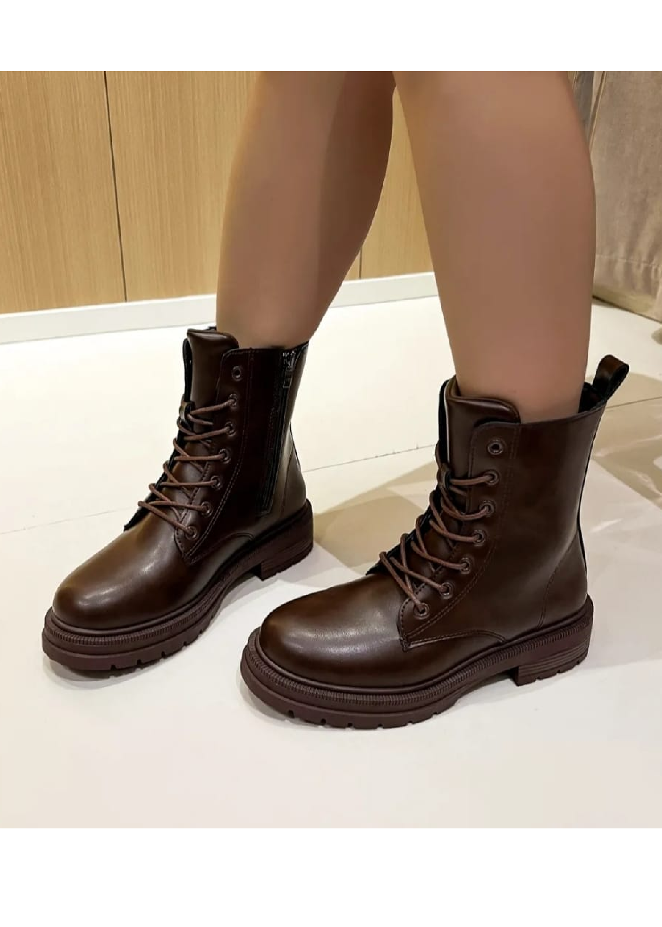 Cait Brown Biker Boots