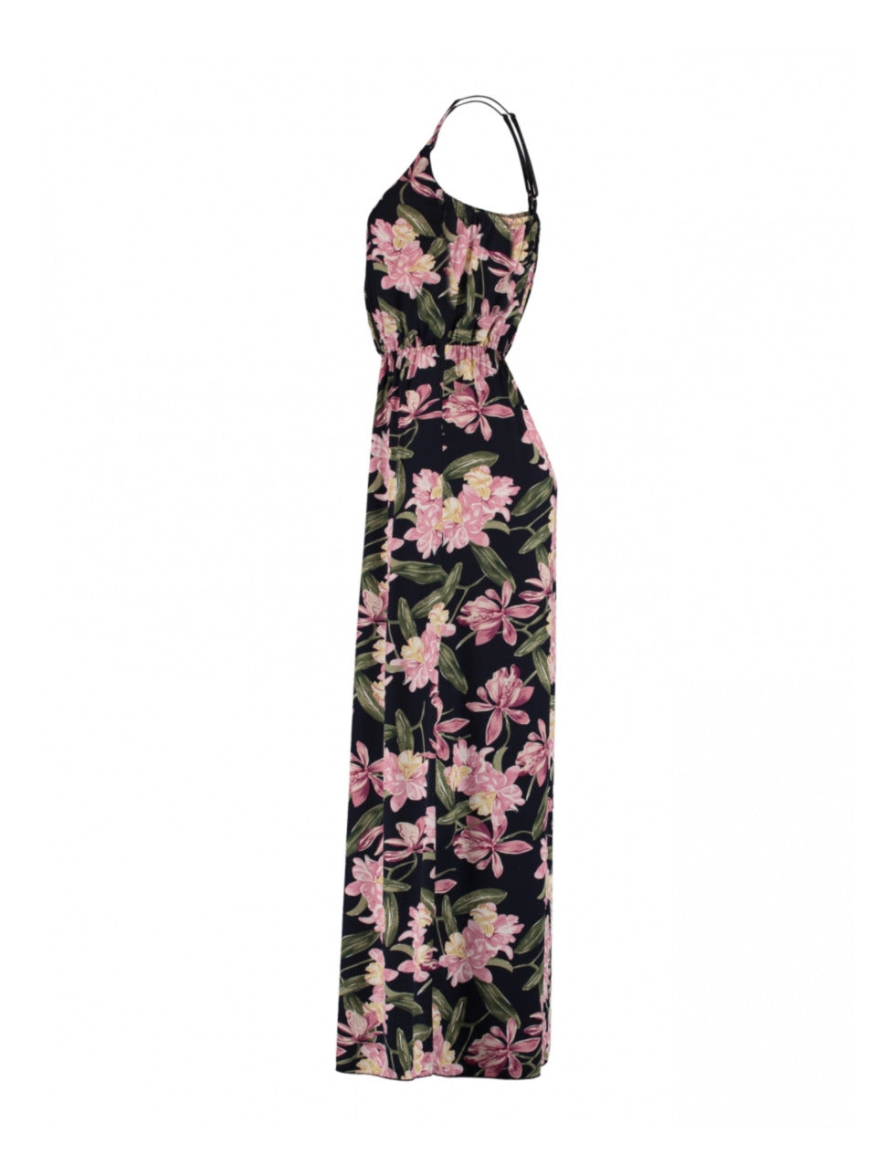 Doris Navy Floral Print Maxi Dress
