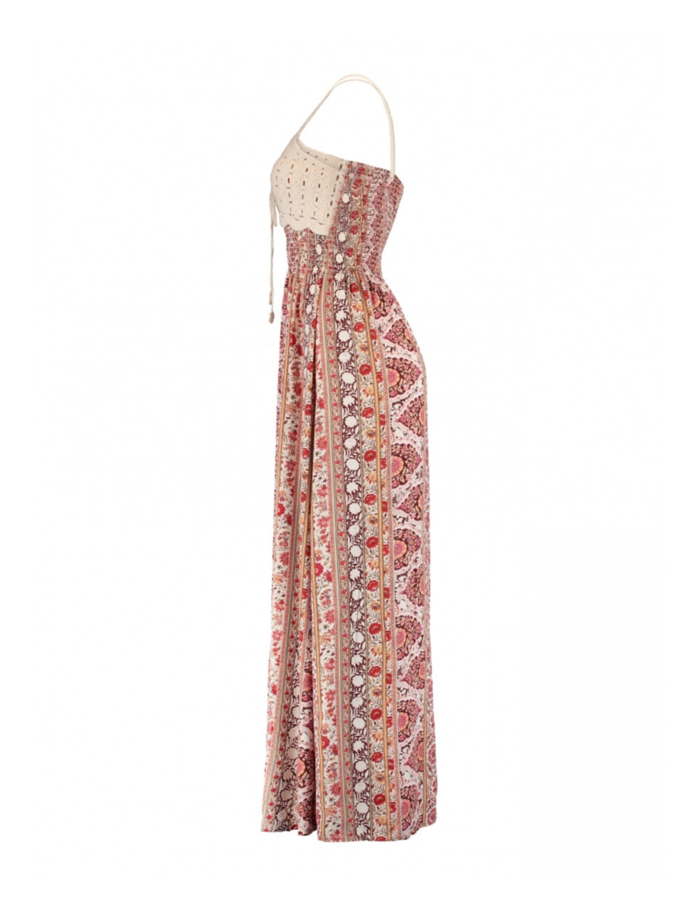 Kaja Beige Crochet Detail Dress