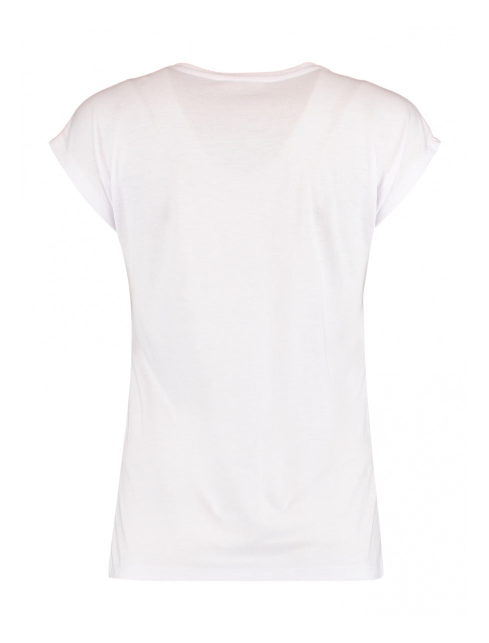 Iza White Feather Print T-Shirt