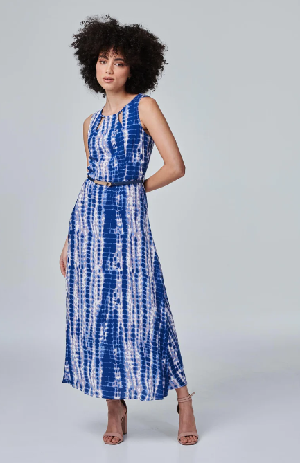 Etain Blue Tie Dye Maxi Dress