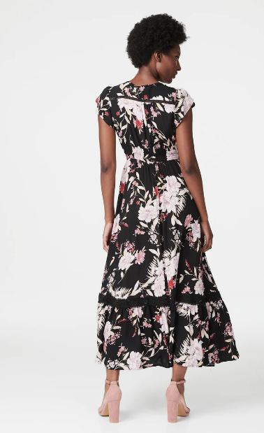 Marykate Black Floral Maxi Dress