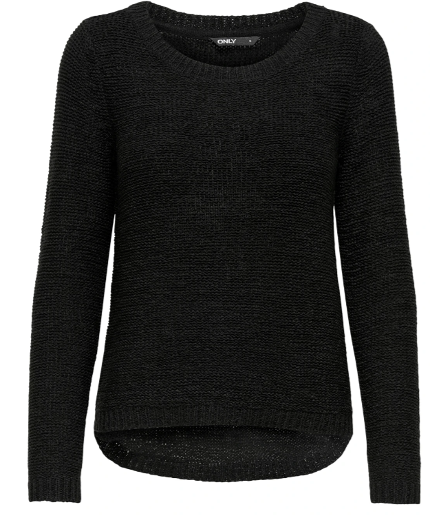 Geena Black Textured Pullover