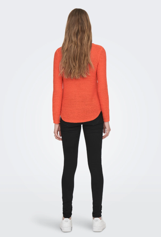 Geena Tigerlilly Orange Textured Pullover