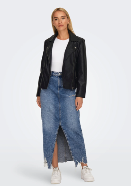 Newmelisa Black Biker Jacket