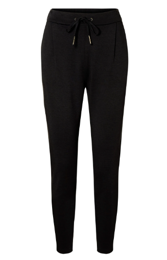 Eva Black Mid Rise Pants