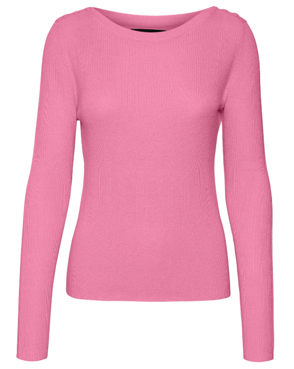 Newlexsun Sachet Pink Boat Neck Pullover