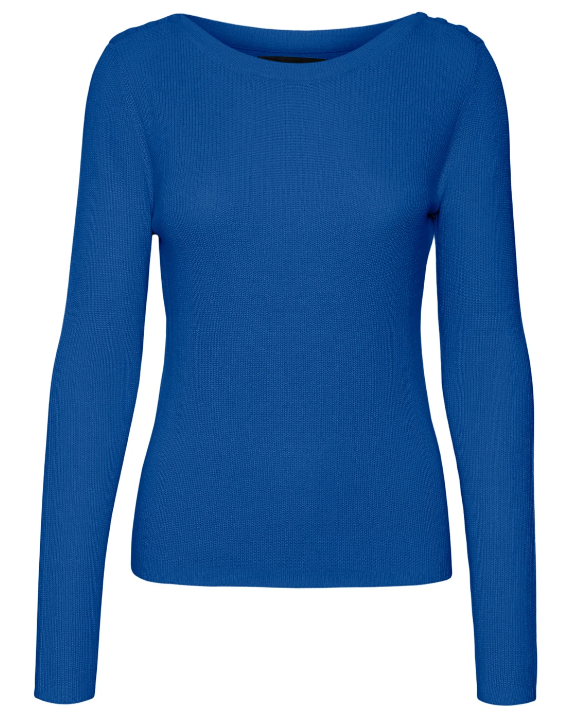 Newlexsun Beaucoup Blue Boat Neck Pullover