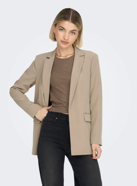 Elly Silver Mink Loose Fit Blazer
