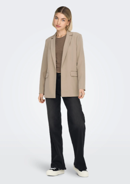 Elly Silver Mink Loose Fit Blazer