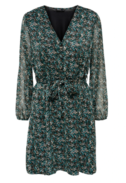 Cera Balsam Green Ditsy Mini Dress