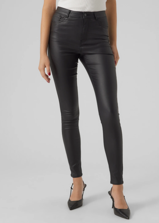 Sophia Black Coated Skinny Jeans