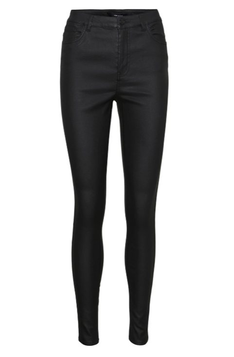 Sophia Black Coated Skinny Jeans