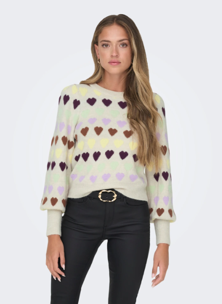 Heartbeat Pumice Stone Knitted Pullover