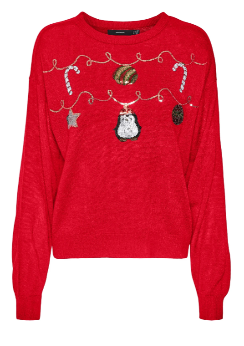Garland Red Xmas Artwork Jumper