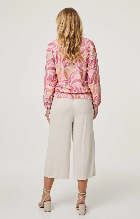 Sarah Pink Floral Print Blouse